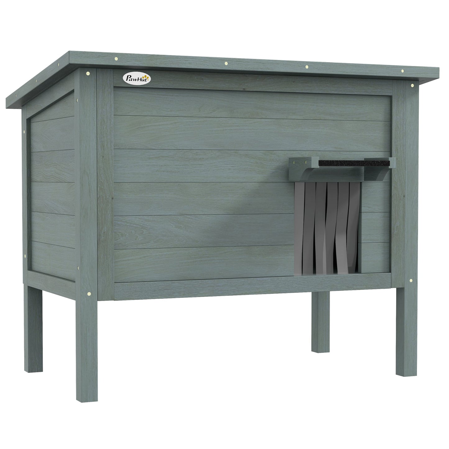 Outdoor Cat House, Feral Insulate Wooden Kitten House with Removable Floor, Water-Resistant Openable Roof, 85 x 50 x 68.5cm - Charcoal Grey