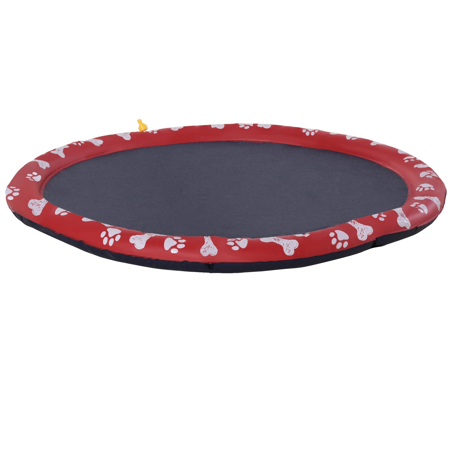 Dog Splash Pad, Pet Sprinkler Mat, Non-Slip Dog Paddling Pool, Foldable Outdoor Sprinkler and Splash Mat Water Play for Garden, Patio, Summer Fun, 150 cm