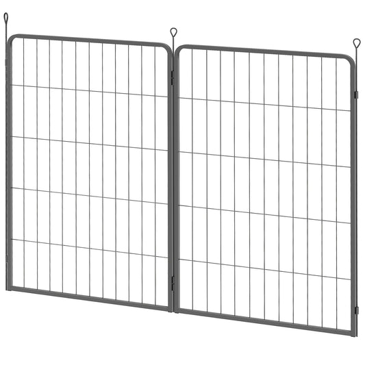 Dog Pen, 2 Panel Puppy Pen, Portable, Detachable, For Large Dogs, 100cm Tall, Black