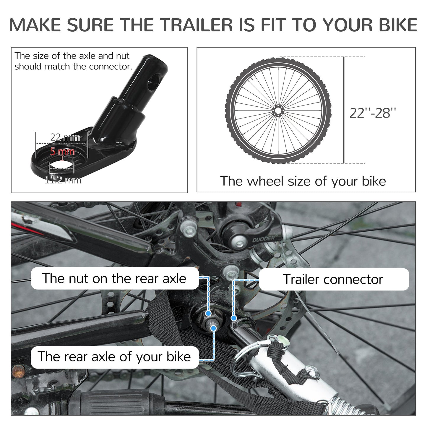 Dog Bike Trailer Dog Stroller 2 in 1 Foldable with Aluminium Frame, Quick-Release Wheels, Safety Leash, Anti-Slip Mat, Hitch Coupler, Reflectors, Flag, for Medium Dogs - Red