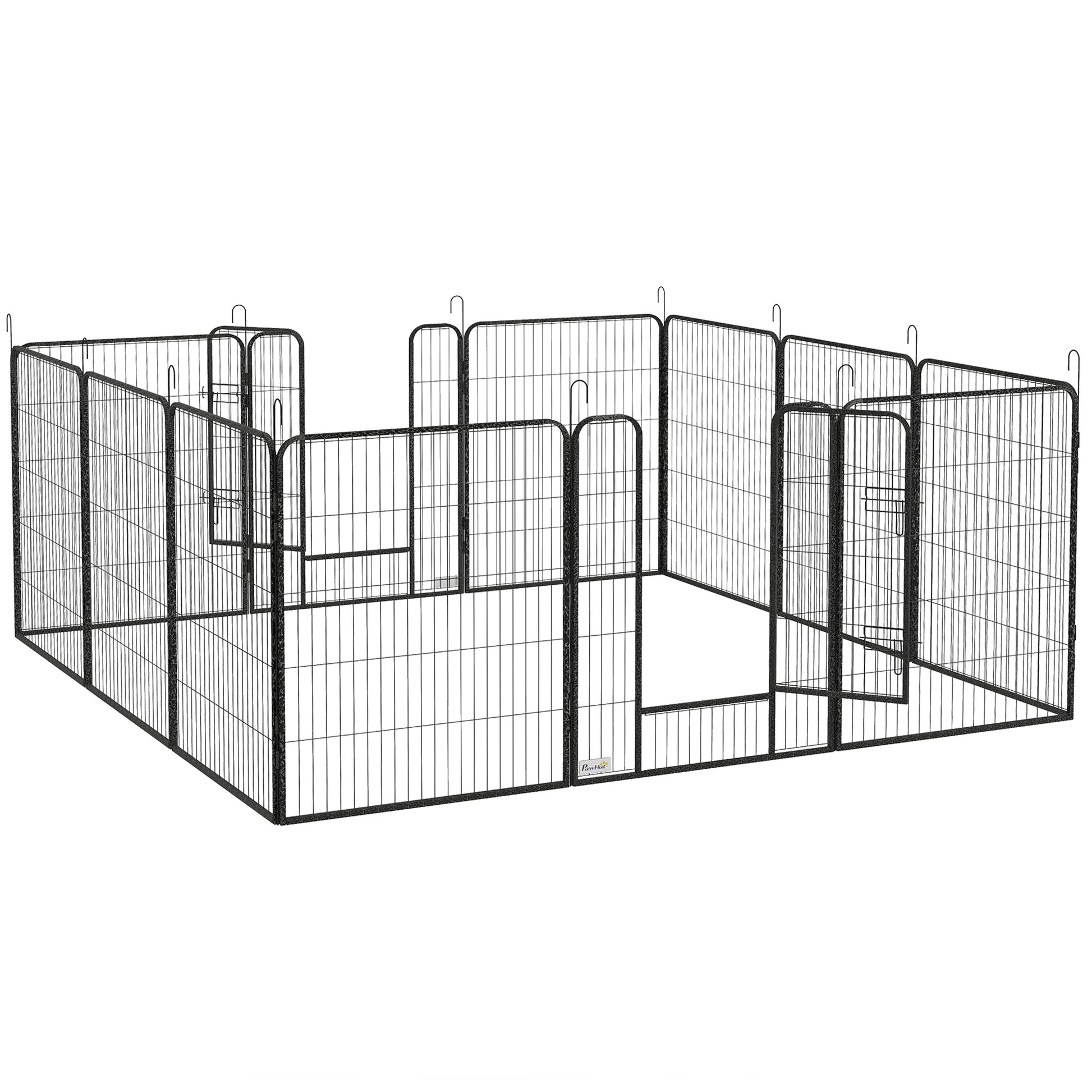 Dog Pen 12 Panels Puppy Pen Heavy Duty Pet Playpen for Indoor Outdoor for Dogs, Rabbits, Ducks 100cm High