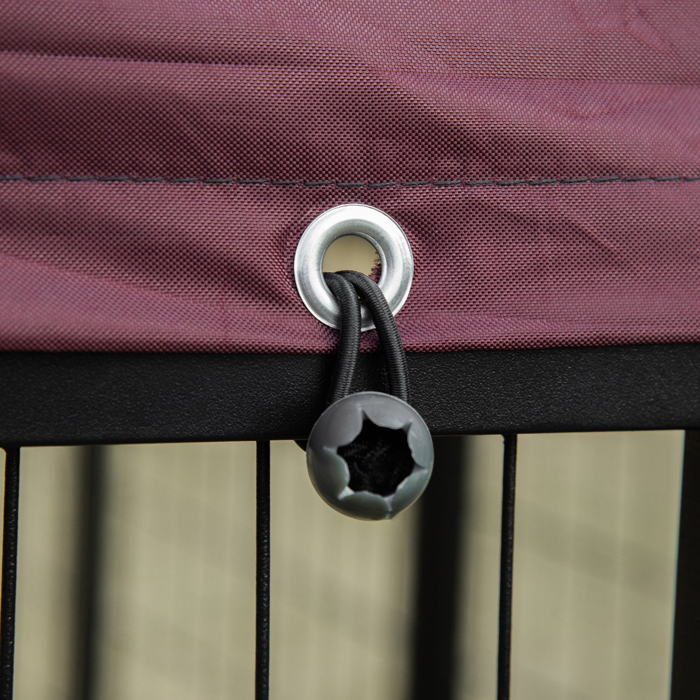 Outdoor Dog Kennel with Rotating Bowl Holders, Dog Run with Water and UV-Resistant Cover for Medium & Small Dogs, Red