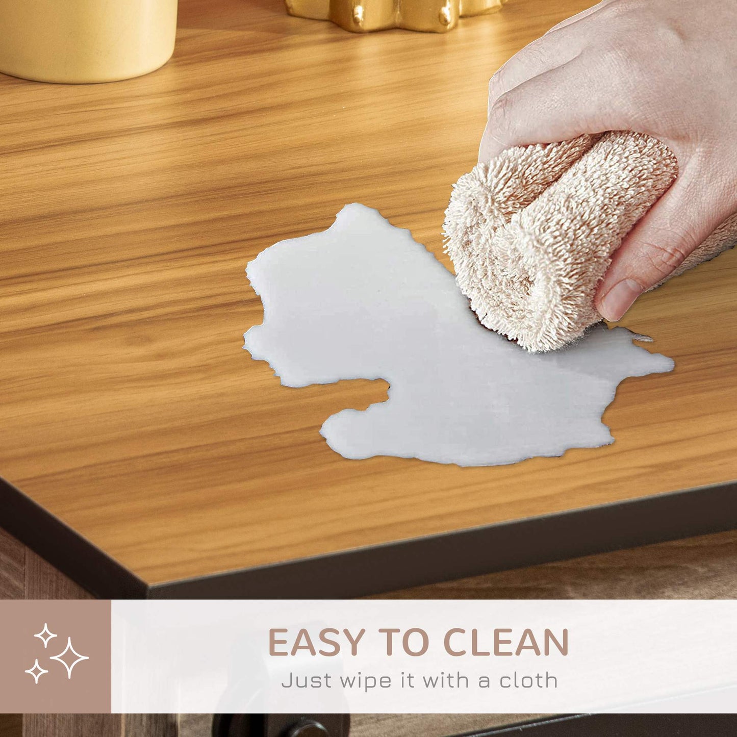 Dog Crate Furniture for Large Dog, Double Dog Cage for Small Dogs with Divider, Sliding Doors - Oak Tone