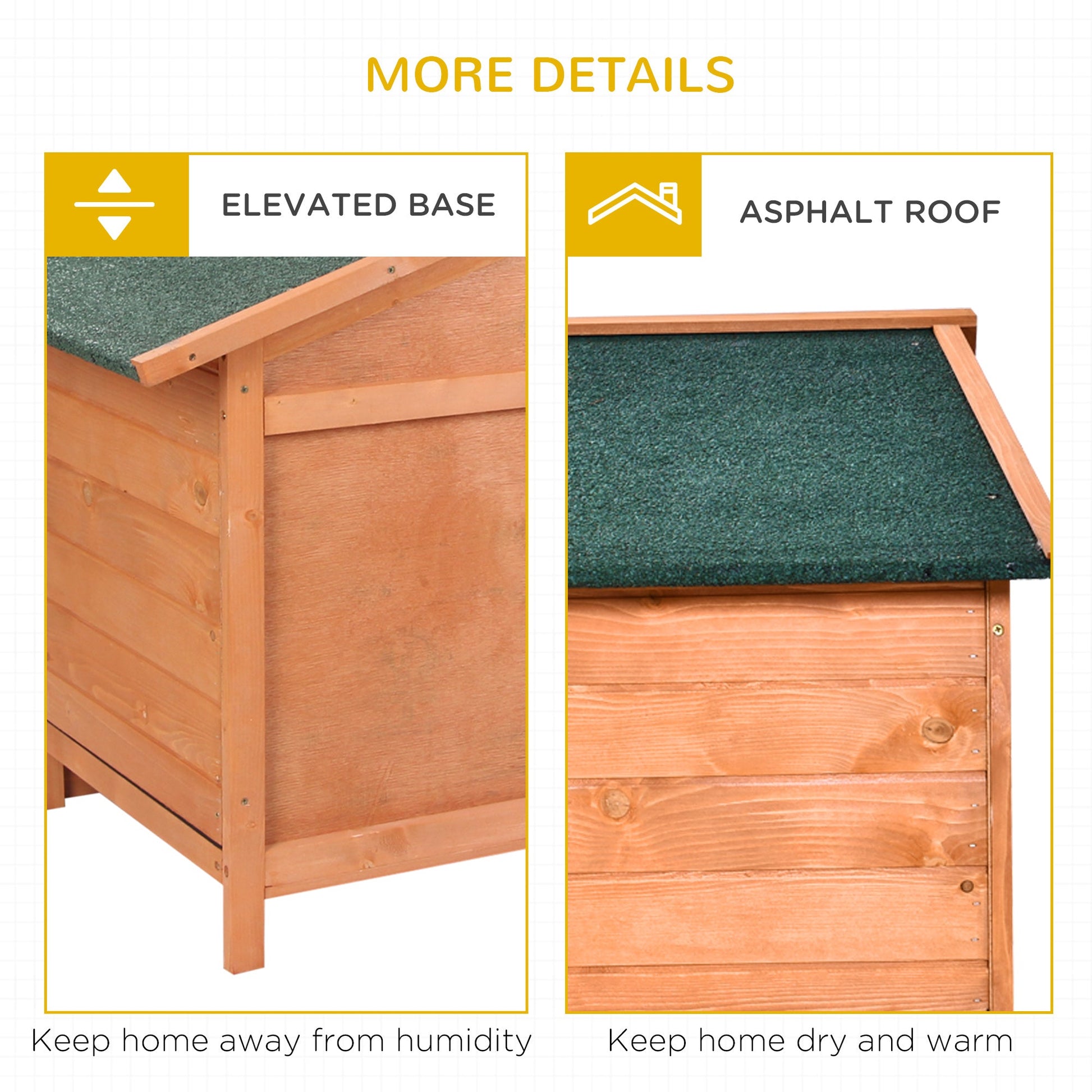 Wooden Rabbit Hutch Outdoor, Guinea Pig Hutch, Detachable Pet House Animal Cage with Openable Run & Roof Lockable Door Slide-out Tray 146 x 95 x 69cm