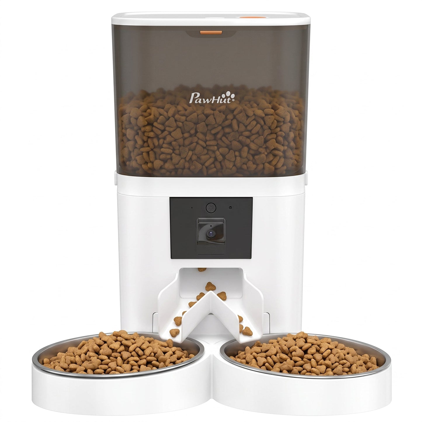 6L Smart Cat Feeder with HD Camera for 2 Cats Dual-band WiFi & App Timed Feeding