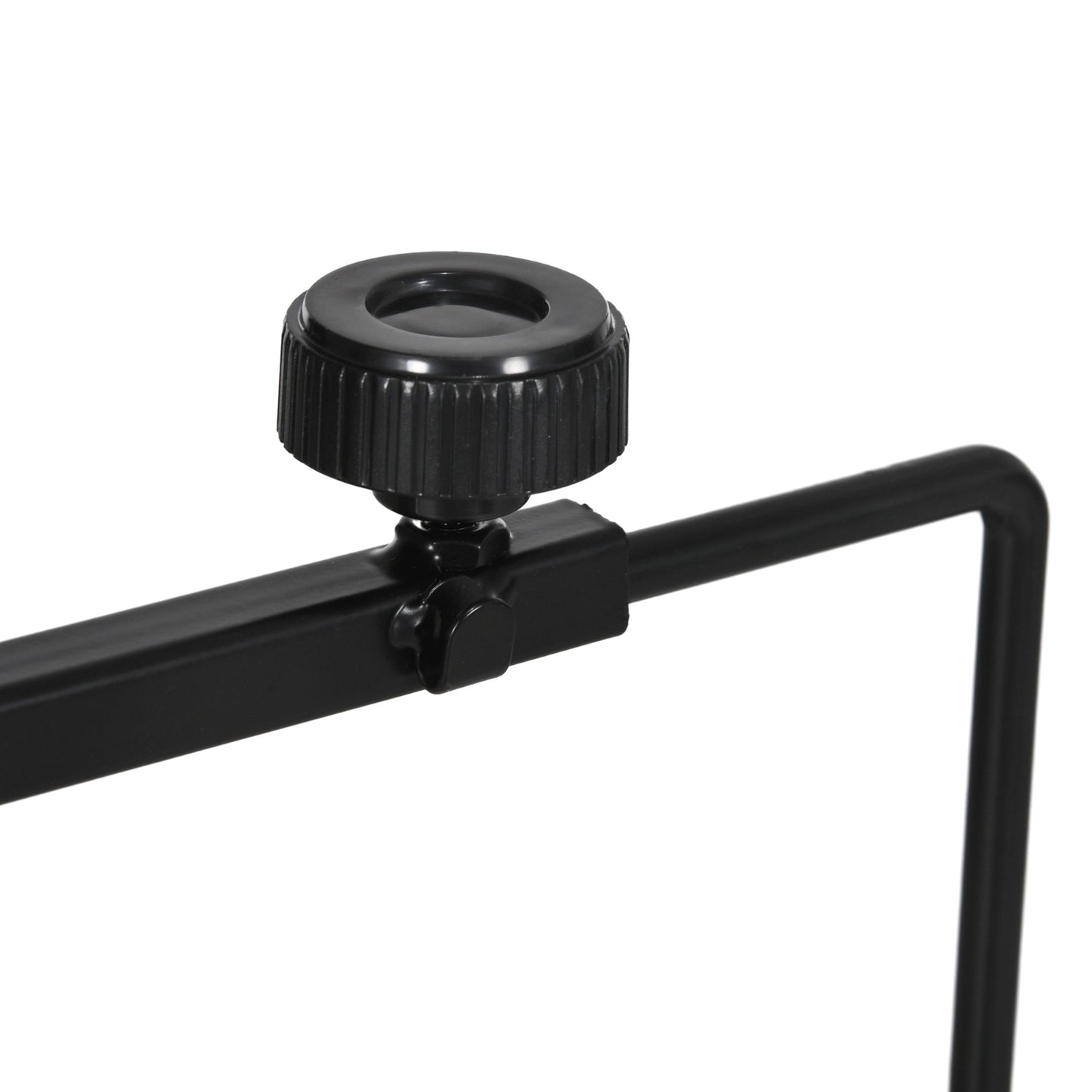 Reptile Lamp Stand, Adjustable Height and Width Heat Lamp for Reptile Amphibian Terrariums, Light Stand with Hook Hanging Steel Base - Black