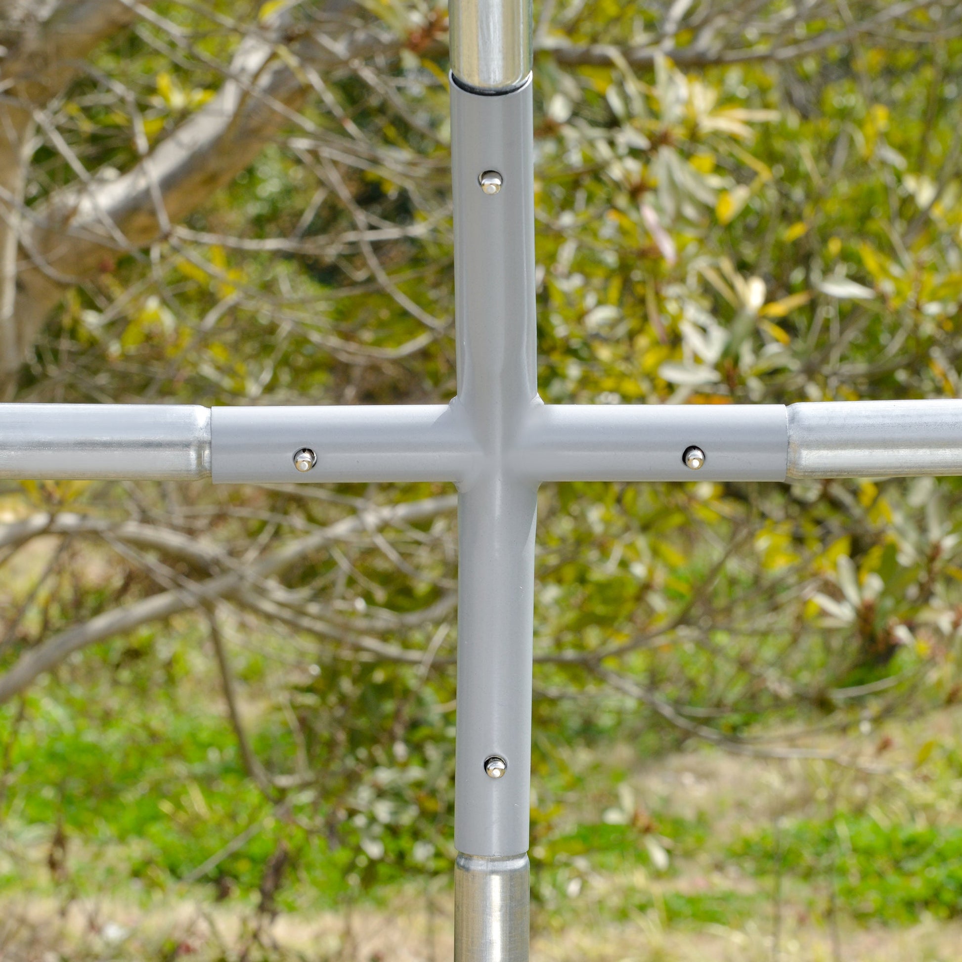 Walk In Chicken Run Galvanised Chicken Coop Hen Poultry House Cage Rabbit Hutch Pet Playpen Garden with Water-Resist Cover, 5.7 x 2.8 x 2m