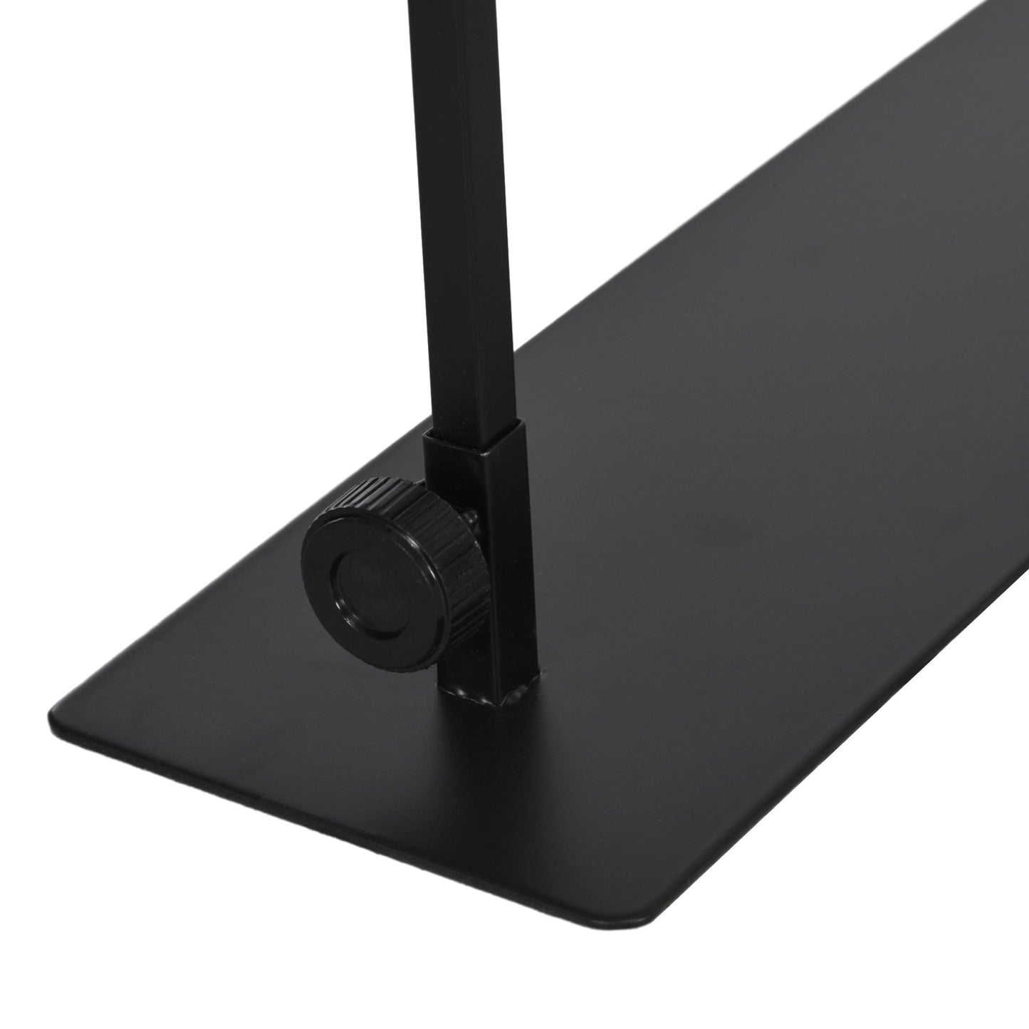 Reptile Lamp Stand, Adjustable Height and Width Heat Lamp for Reptile Amphibian Terrariums, Light Stand with Hook Hanging Steel Base, 86-129Hcm, 42-50Wcm - Black