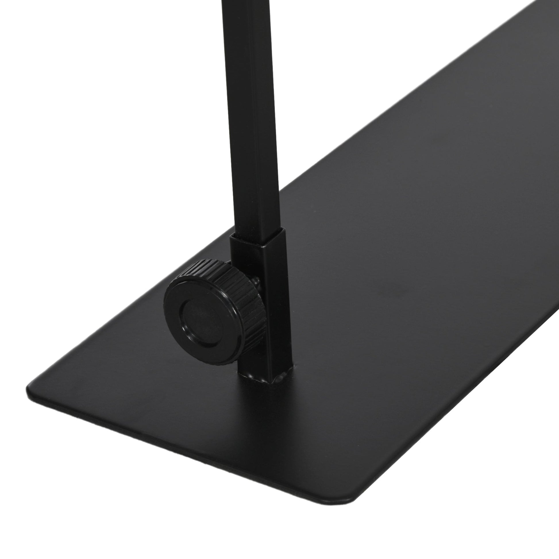 Reptile Lamp Stand, Adjustable Height and Width Heat Lamp for Reptile Amphibian Terrariums, Light Stand with Hook Hanging Steel Base, 86-129Hcm, 42-50Wcm - Black