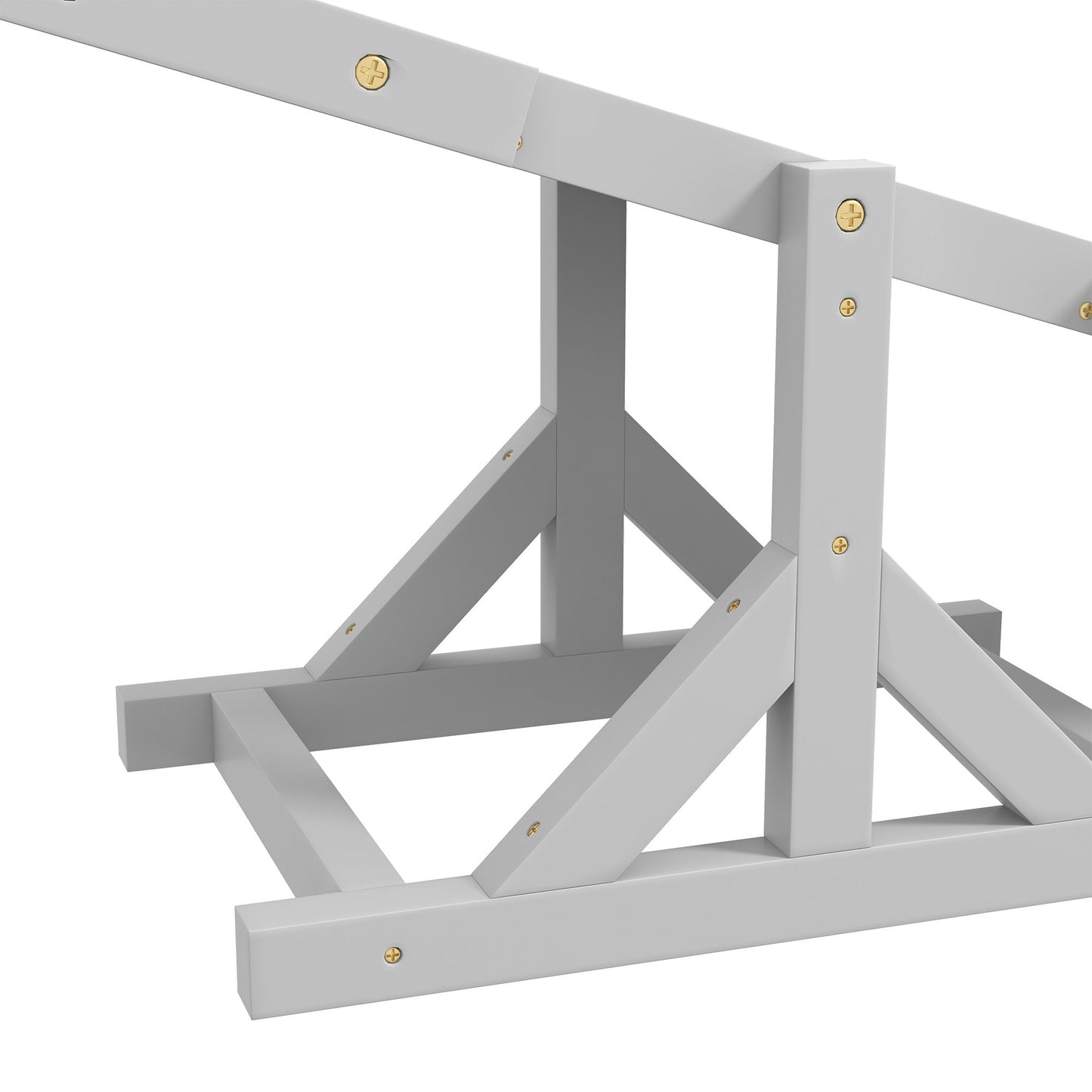 Wooden Pet Seesaw for Big Dogs, Agility Training Equipment for Dogs with Anti-Slip surface, 180 x 30 x 30cm - White