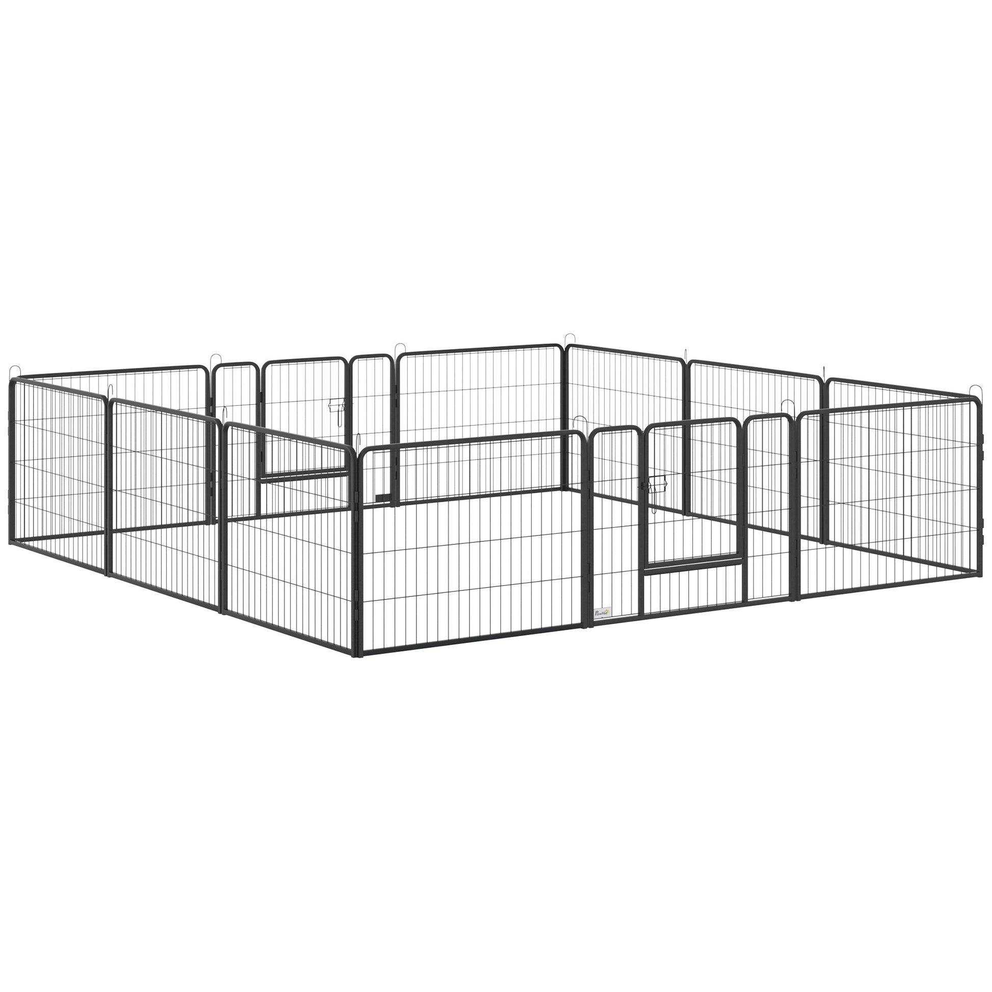 Dog Pen 12 Panels Puppy Pen Heavy Duty Pet Playpen for Indoor Outdoor for Dogs, Rabbits, Ducks 60cm High