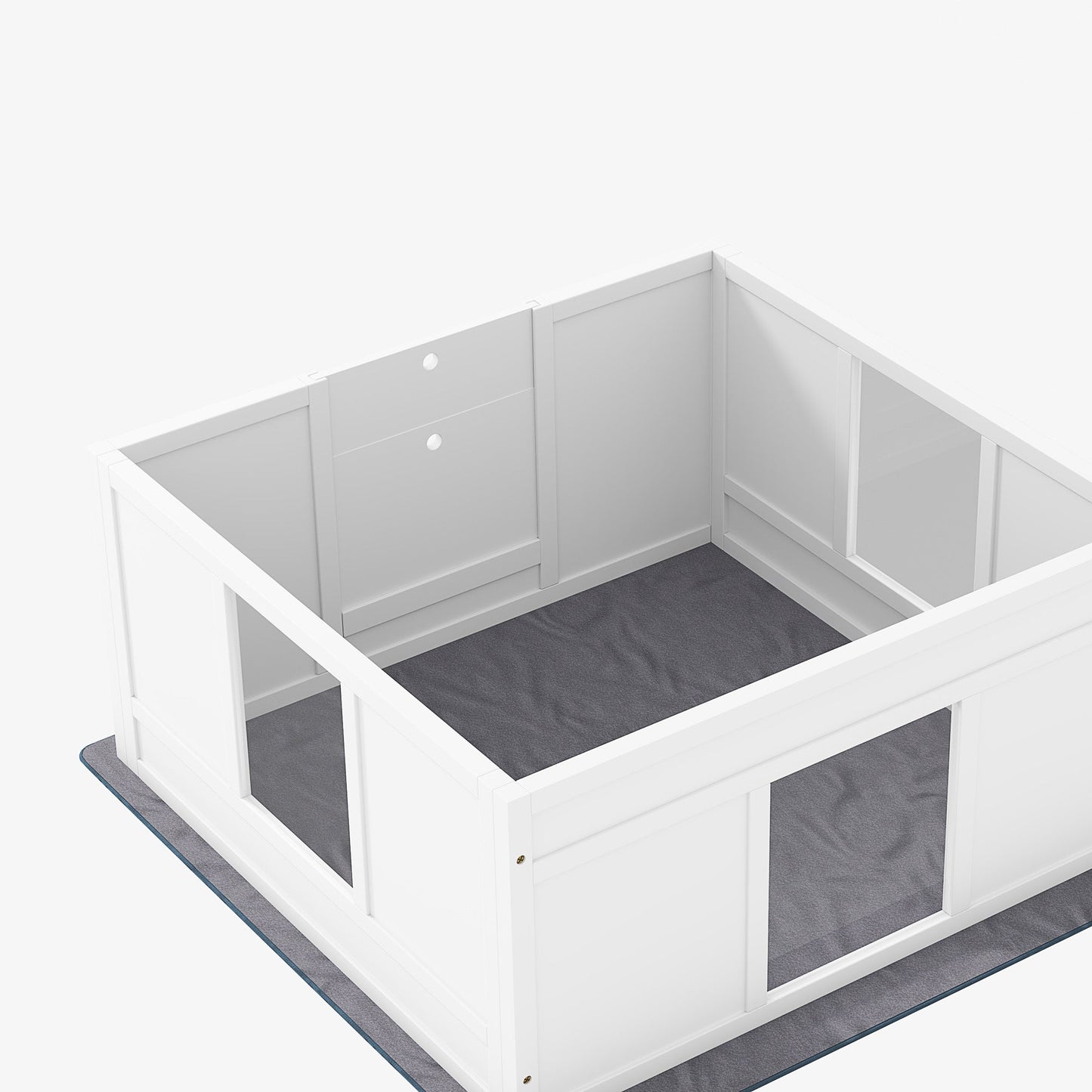 Whelping Box for Dogs, Dog Whelping Box, Dog Playpen Fence Exercise Play Pen with Water-Resistant Washable Whelping Pad, Adjustable Entrance, Non-Slip Pads, for Medium Dogs, Puppies, 100 x 96cm