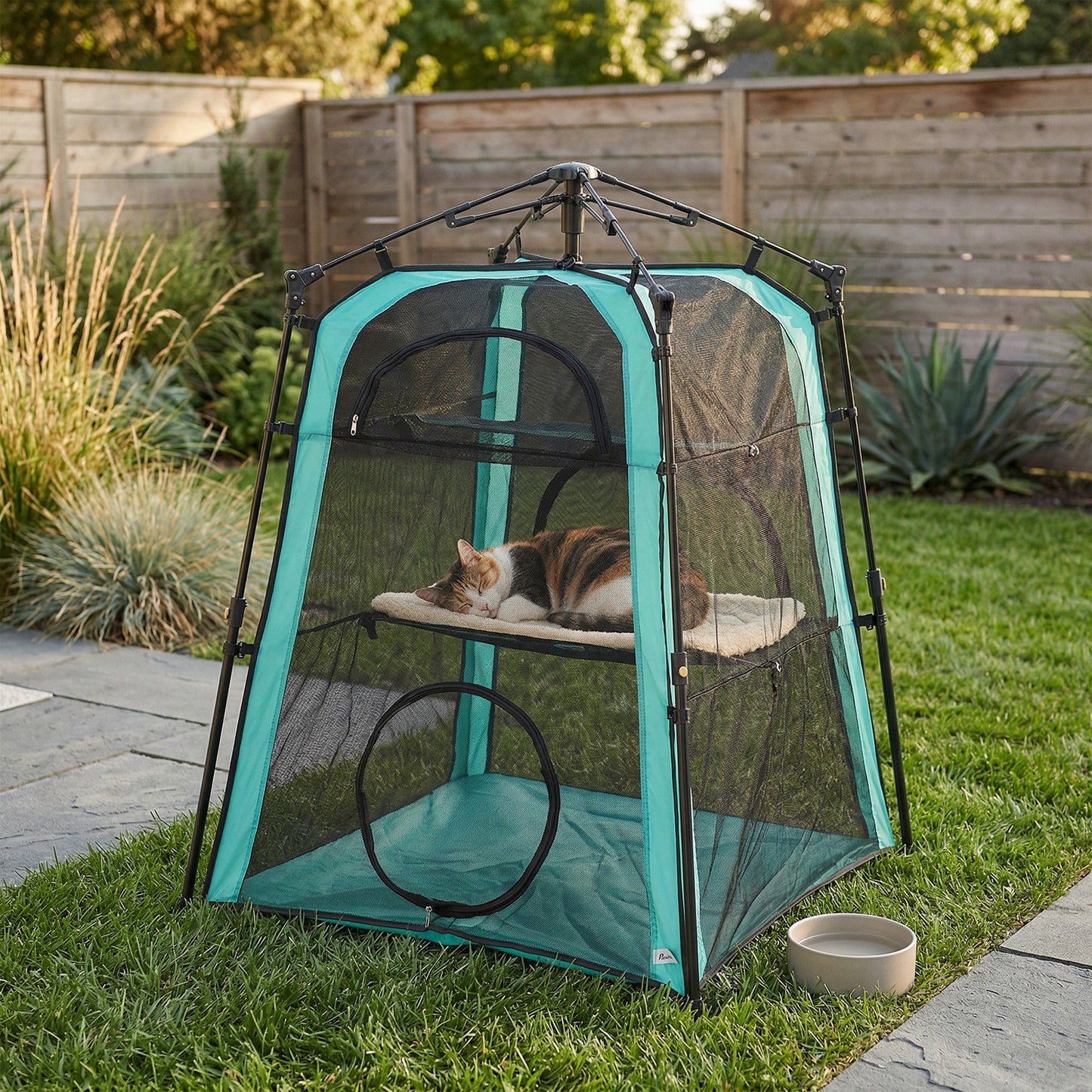 Catio, Outdoor Indoor Cat Enclosure Extra Large, Spacious Cat Tower Tents Playpen with Breathable Mesh, Carry Bag and Stakes, for Outside, Patios, Camping, Indoor Use