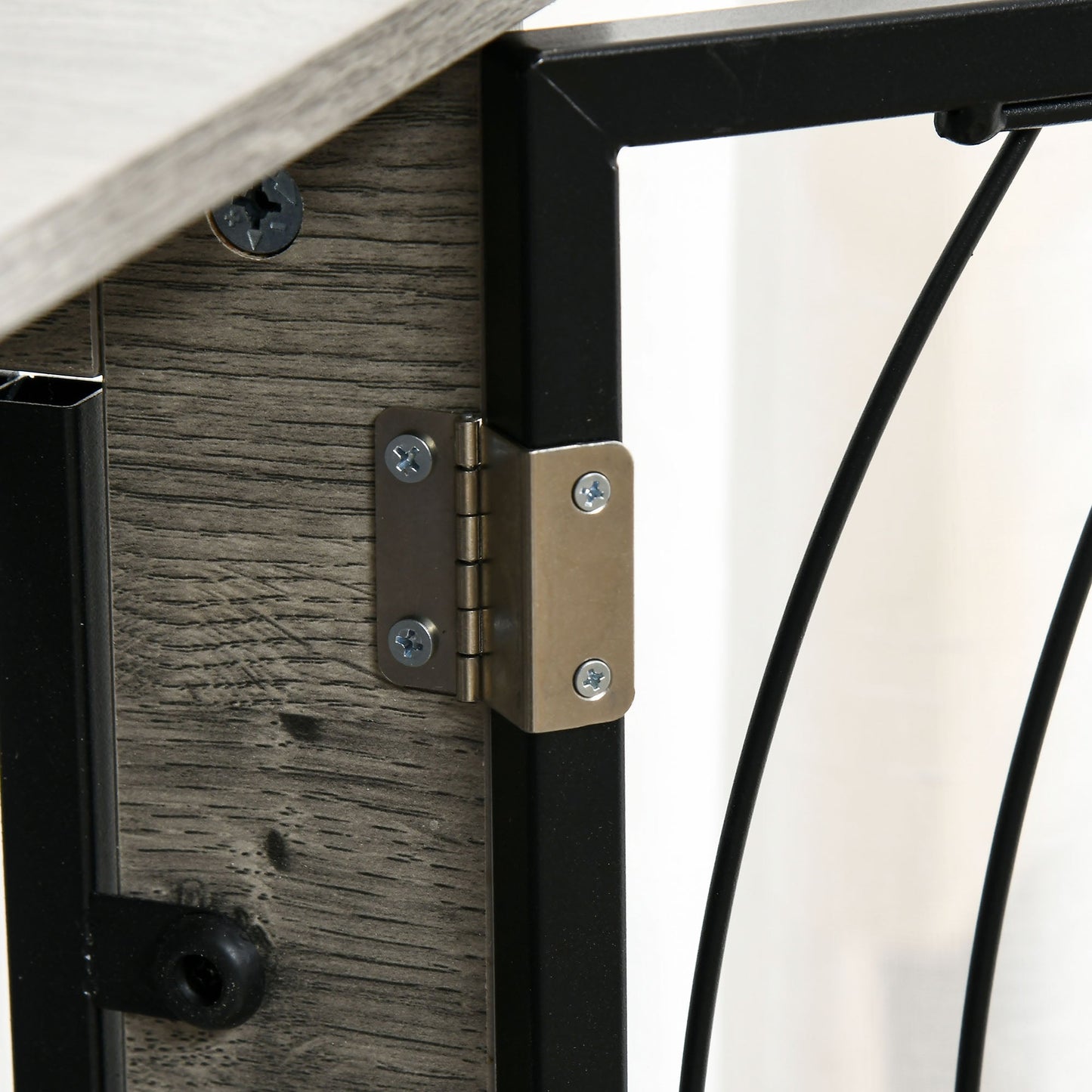 Dog Crate Furniture, Dog Cage End Table with Large Top, Soft Washable Cushion, Lockable Front Door, Wire Mesh Ventilation, Indoor Pet Crate for Extra Large Sized, 118 x 75 x 82cm - Grey