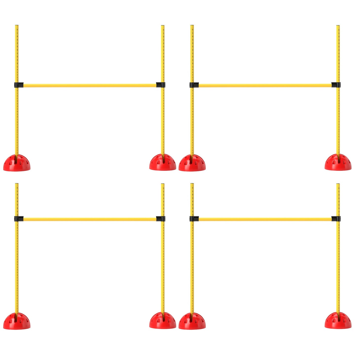 4 Piece Agility Training Equipment for Dogs with Height Adjustable Jump Hurdle, Bag, Portable, Easy Assemble Dog Outdoor Obstacle Course for Training