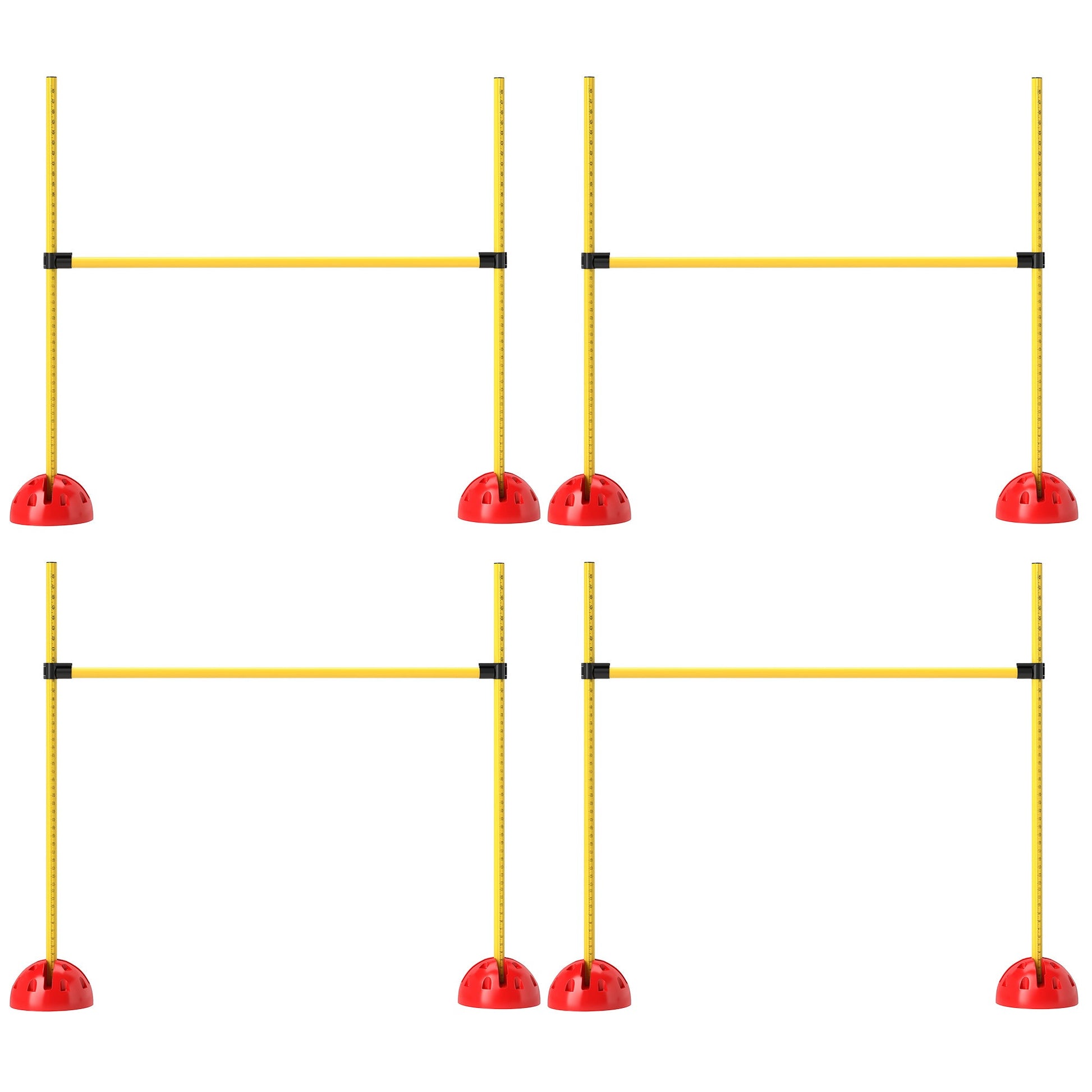 4 Piece Agility Training Equipment for Dogs with Height Adjustable Jump Hurdle, Bag, Portable, Easy Assemble Dog Outdoor Obstacle Course for Training