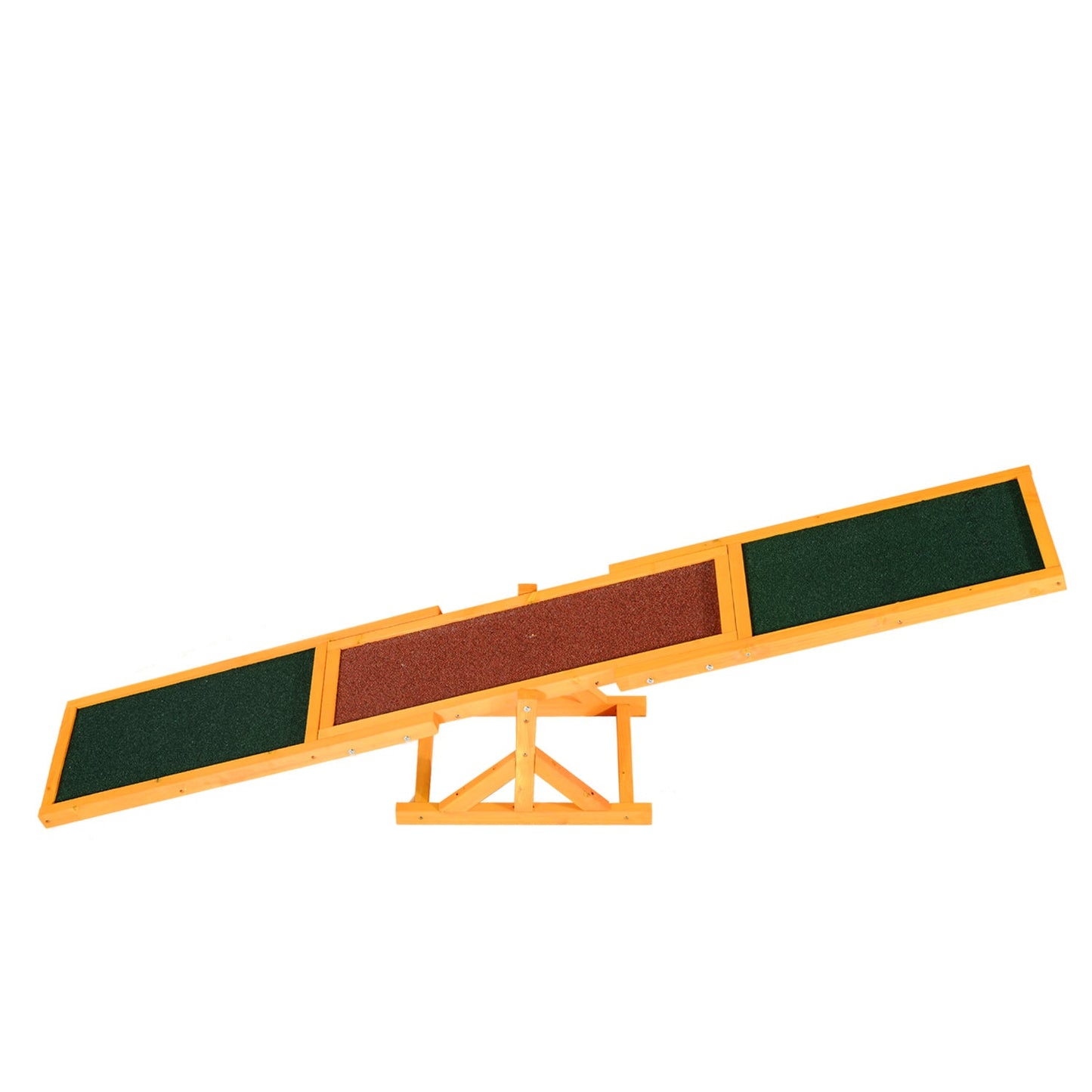 Wooden Pet Seesaw for Big Dogs, Agility Training Equipment for Dogs with Anti-Slip surface, 180 x 30 x 30cm - Natural