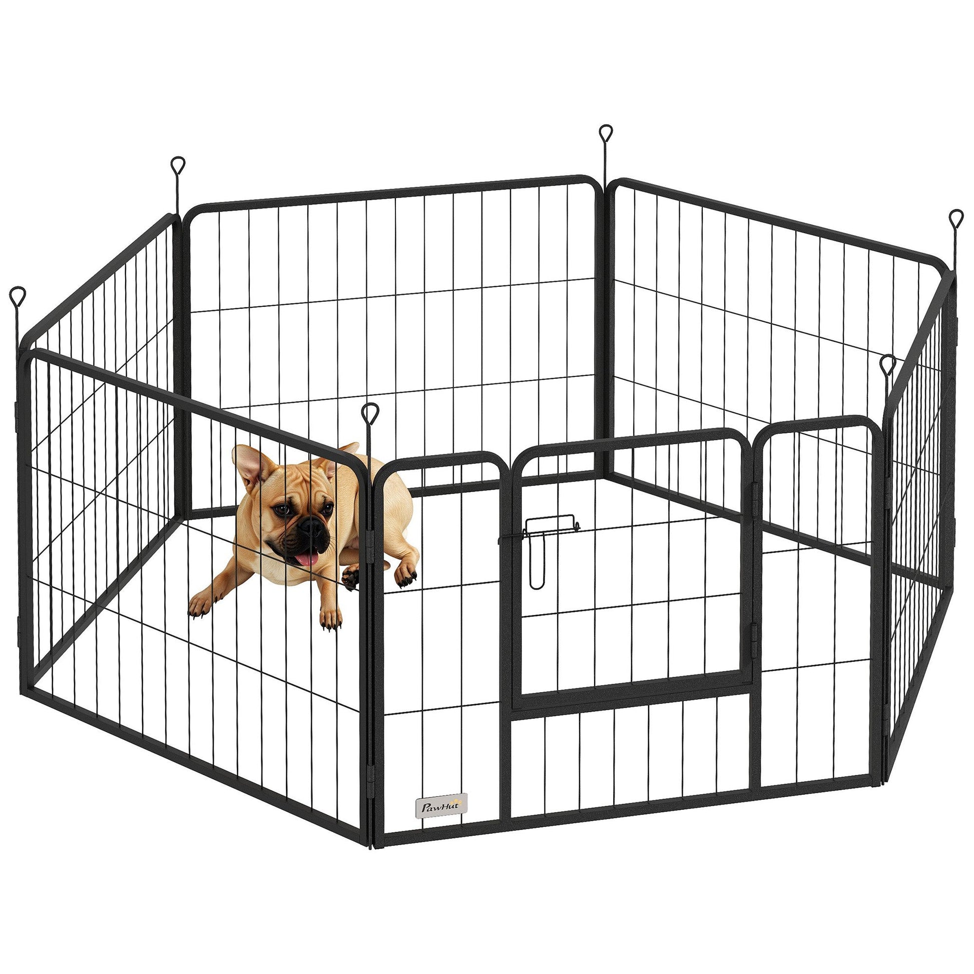 Dog Pen 6 Panels Puppy Pen Heavy Duty Pet Playpen for Indoor Outdoor for Dogs, Rabbits, Ducks 60cm High