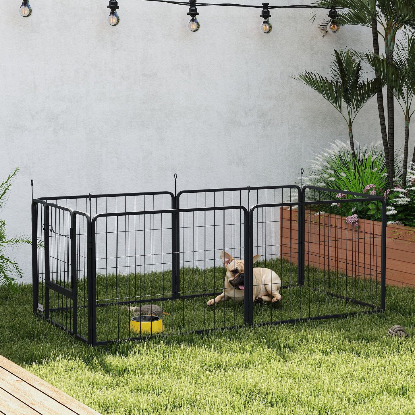 Dog Pen 6 Panels Puppy Pen Heavy Duty Pet Playpen for Indoor Outdoor for Dogs, Rabbits, Ducks 60cm High
