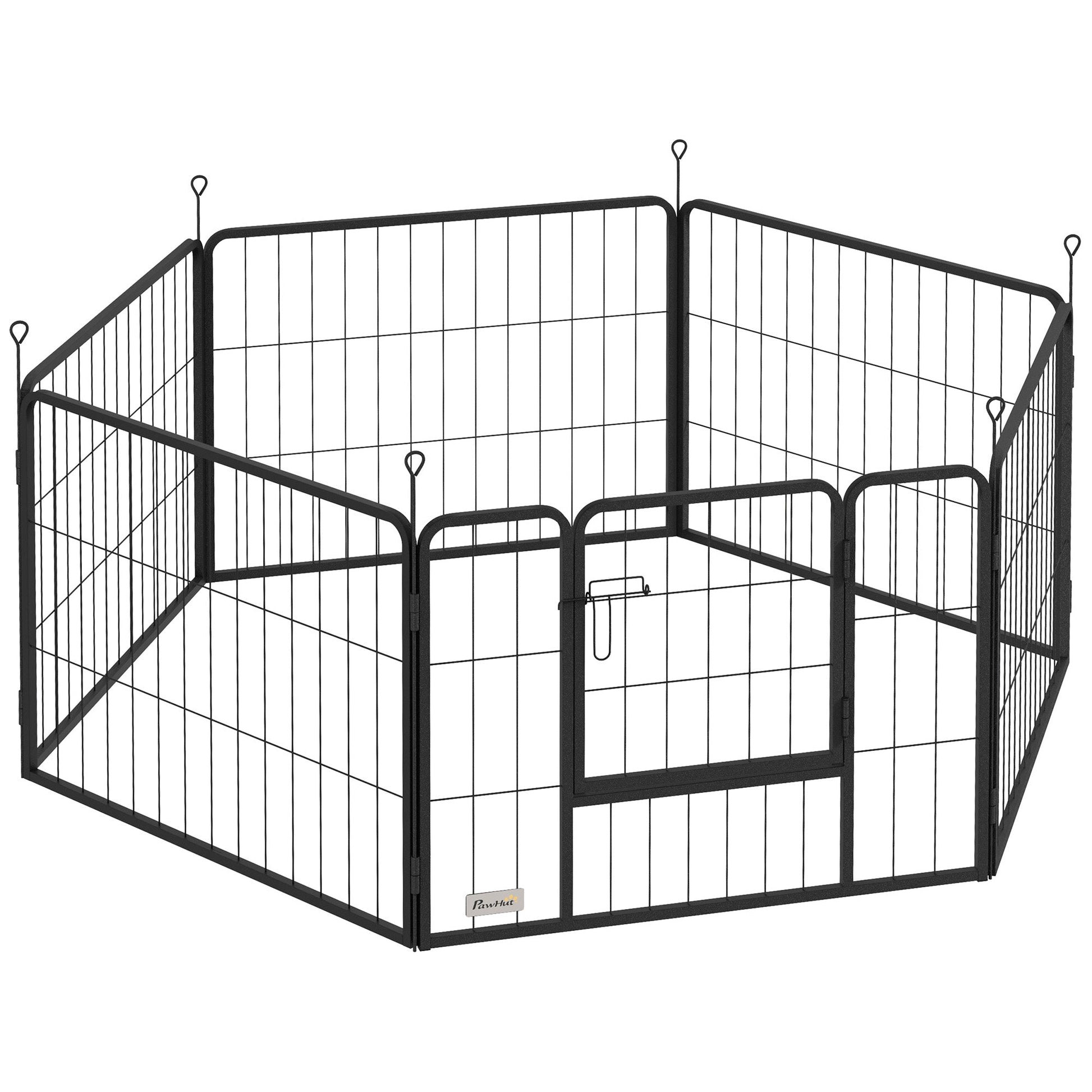 Dog Pen 6 Panels Puppy Pen Heavy Duty Pet Playpen for Indoor Outdoor for Dogs, Rabbits, Ducks 60cm High