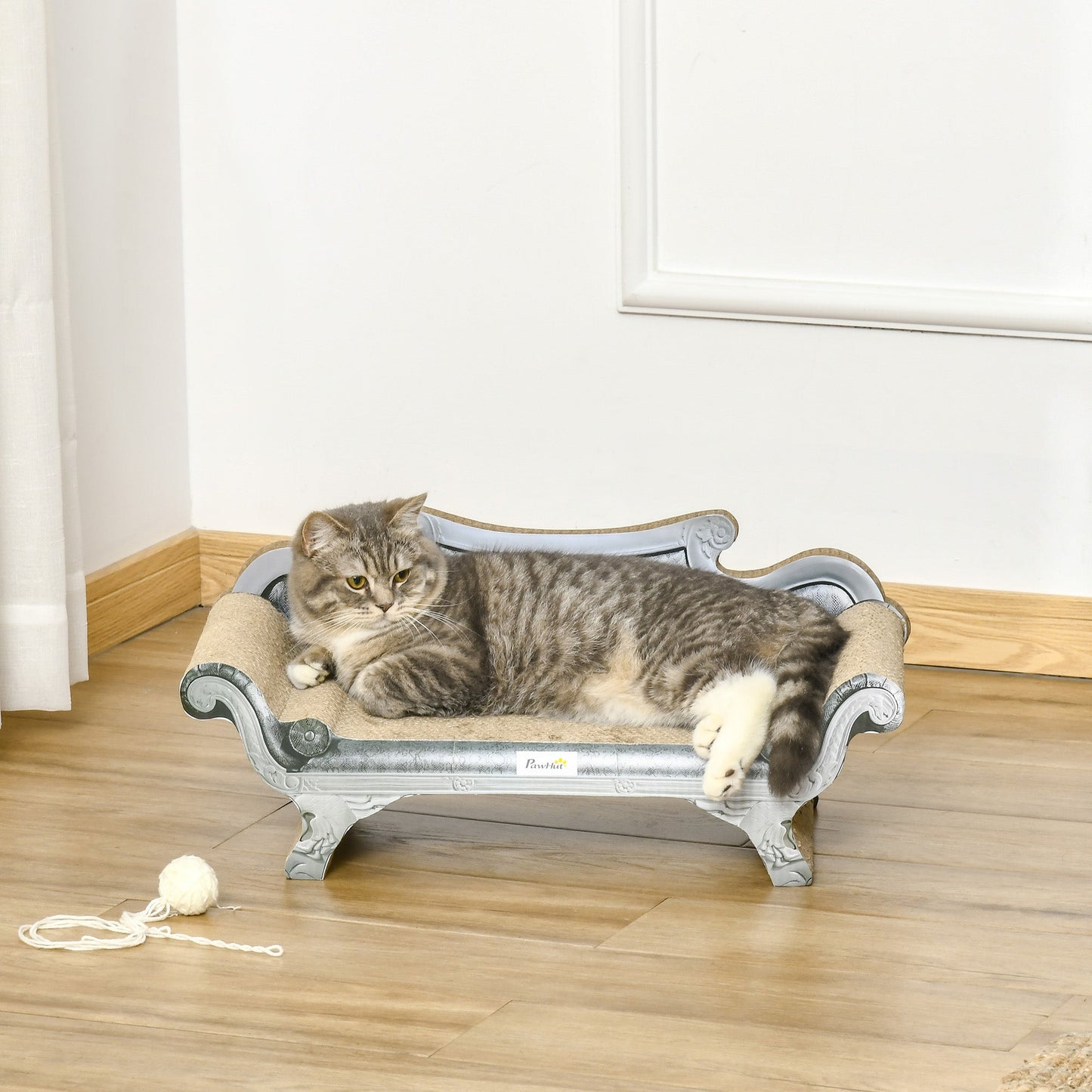 Cat Scratching Board Cardboard Cat Scratchers Lounger, 60 x 29 x 26.5cm