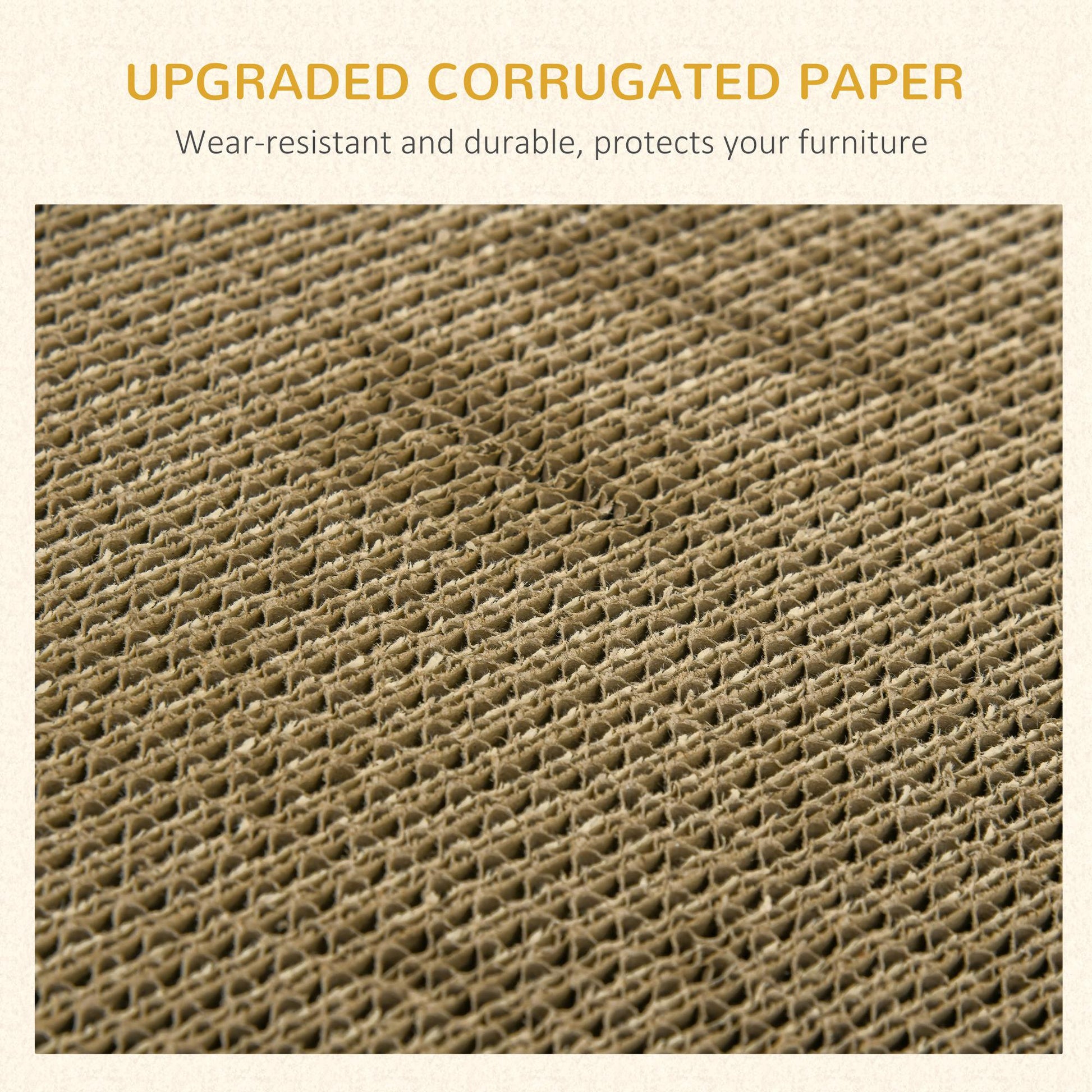 Cat Scratching Board Cardboard Cat Scratchers Lounger, 60 x 29 x 26.5cm