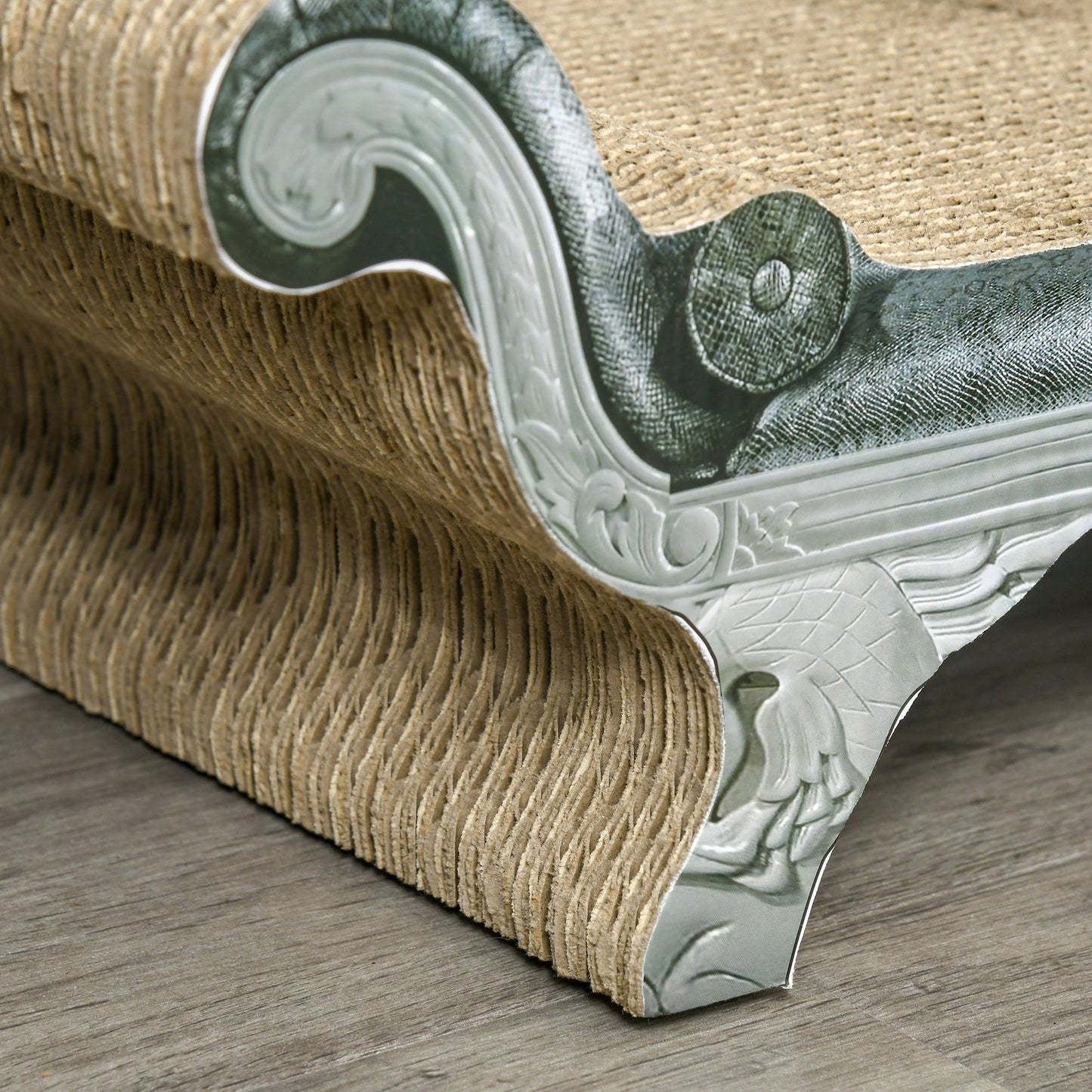 Cat Scratching Board Cardboard Cat Scratchers Lounger, 60 x 29 x 26.5cm