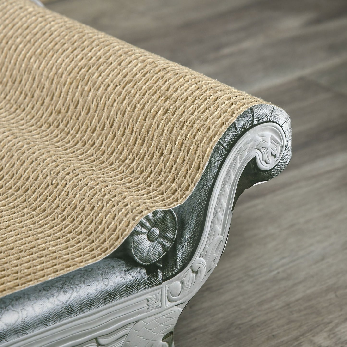 Cat Scratching Board Cardboard Cat Scratchers Lounger, 60 x 29 x 26.5cm