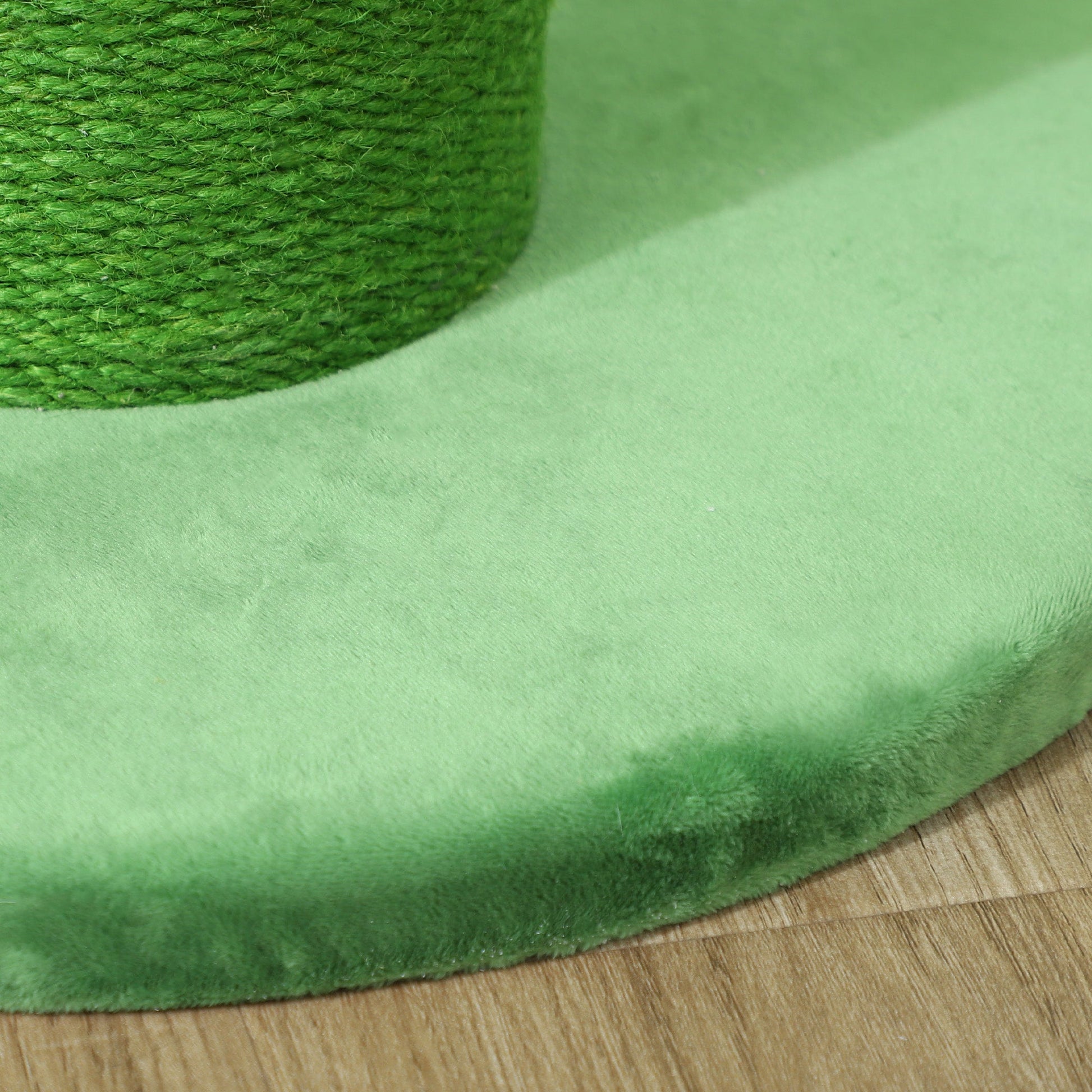 Cat Scratching Post for Indoor Cats, 63cm Tall Cat Scratcher Post with Sisal Rope Cover, Large Base, Green