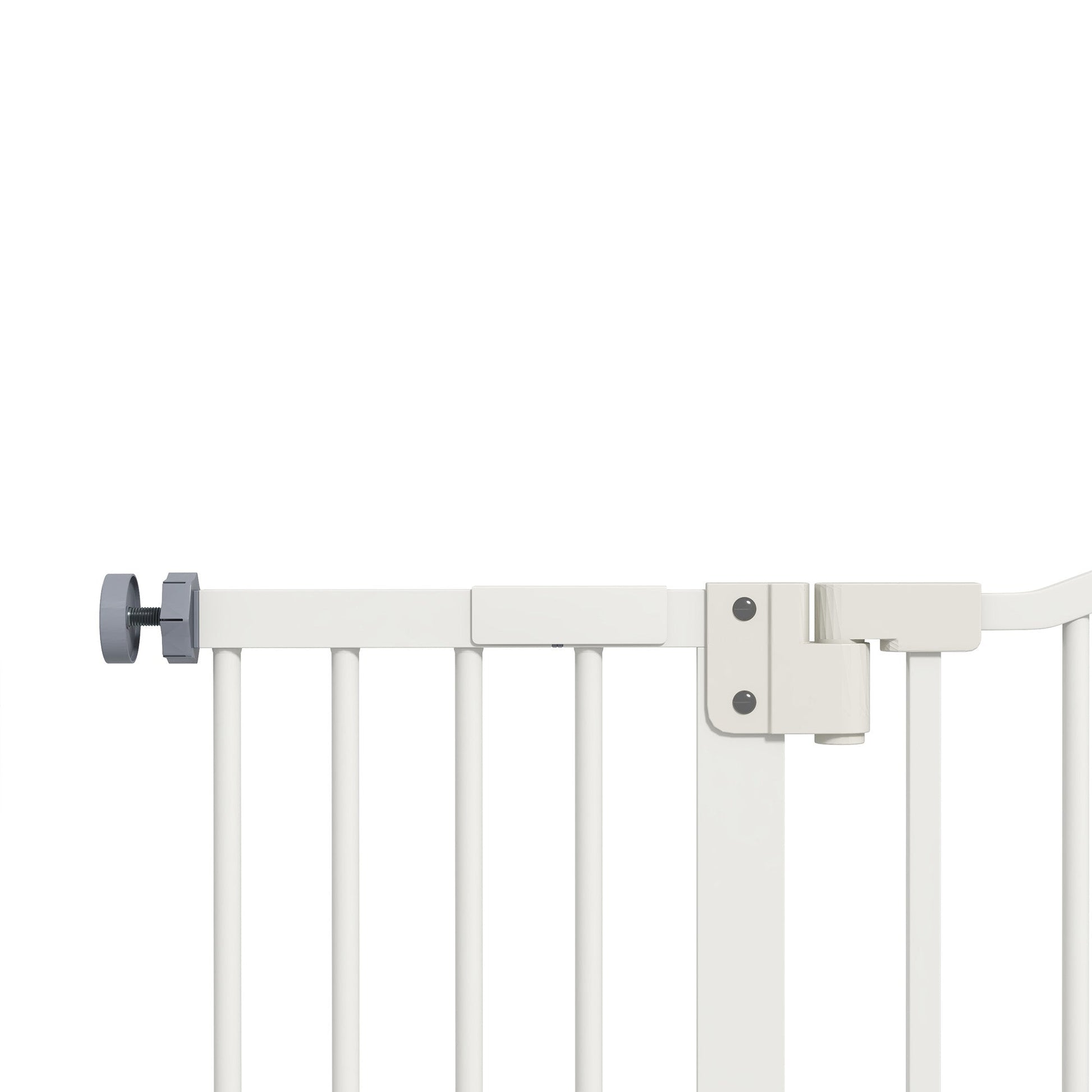 Pressure Fit Dog Stair Gate No Drilling Safety Gate Auto Close for Doorways, Hallways, 74-100cm Adjustable, 78cm Tall, White