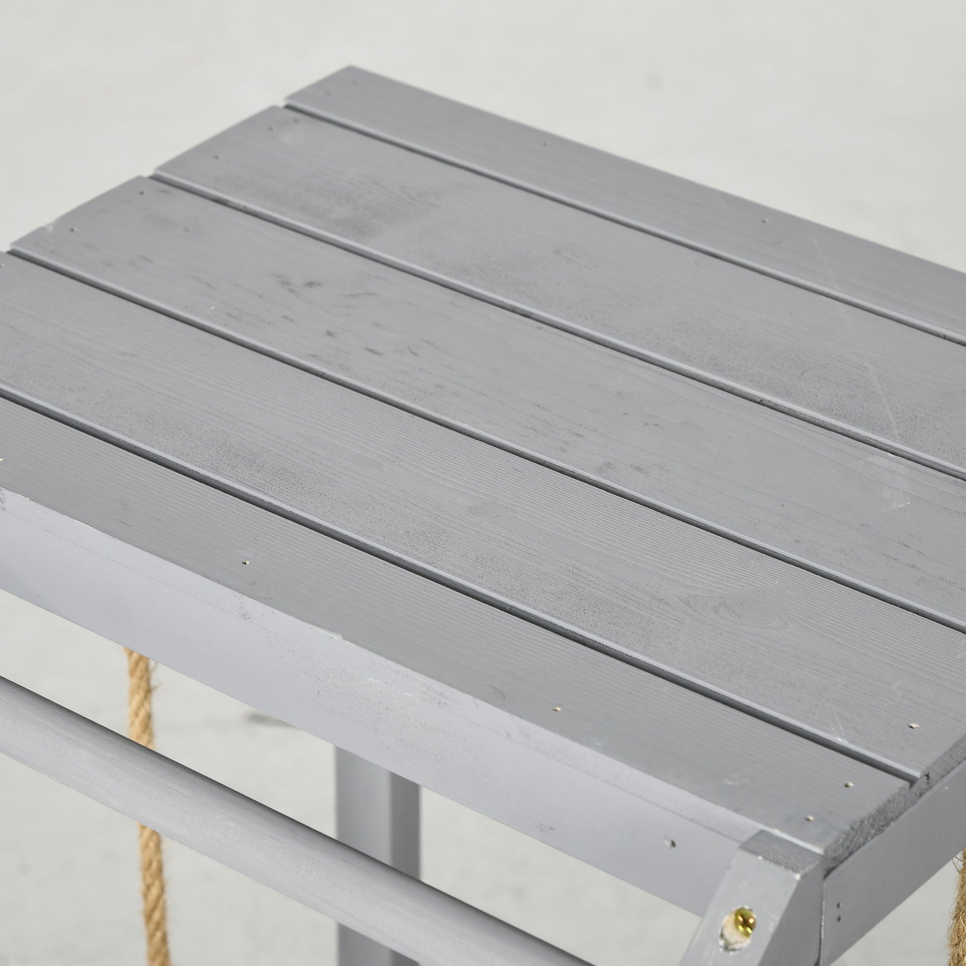 Chicken Activity Play Set with Swing, Chicken Coop Toy with Ladder, Platform for 2 Chickens, Hens, Grey