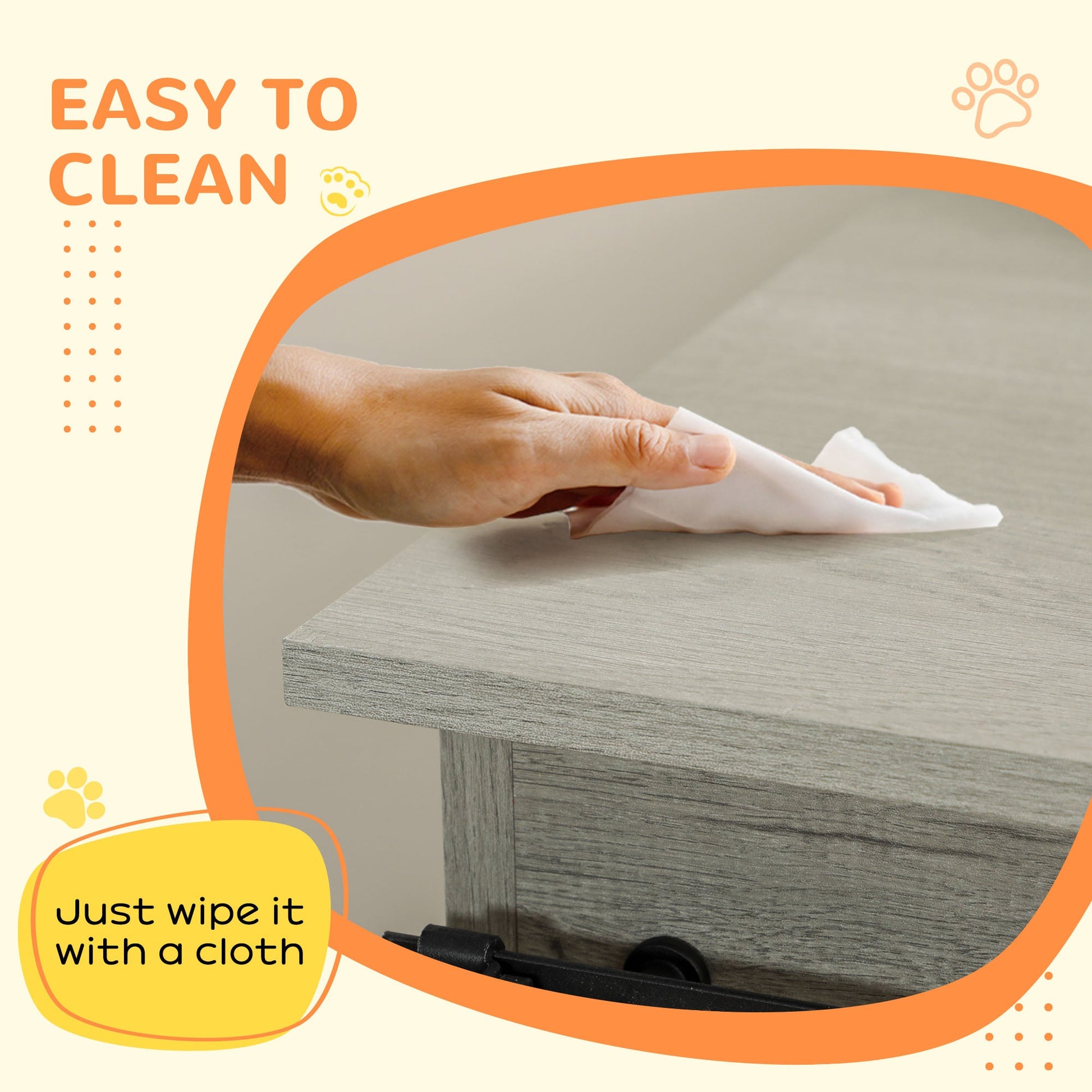 Dog Crate Furniture for Large Dog, Double Dog Cage for Small Dogs with Divider, Sliding Doors - Grey