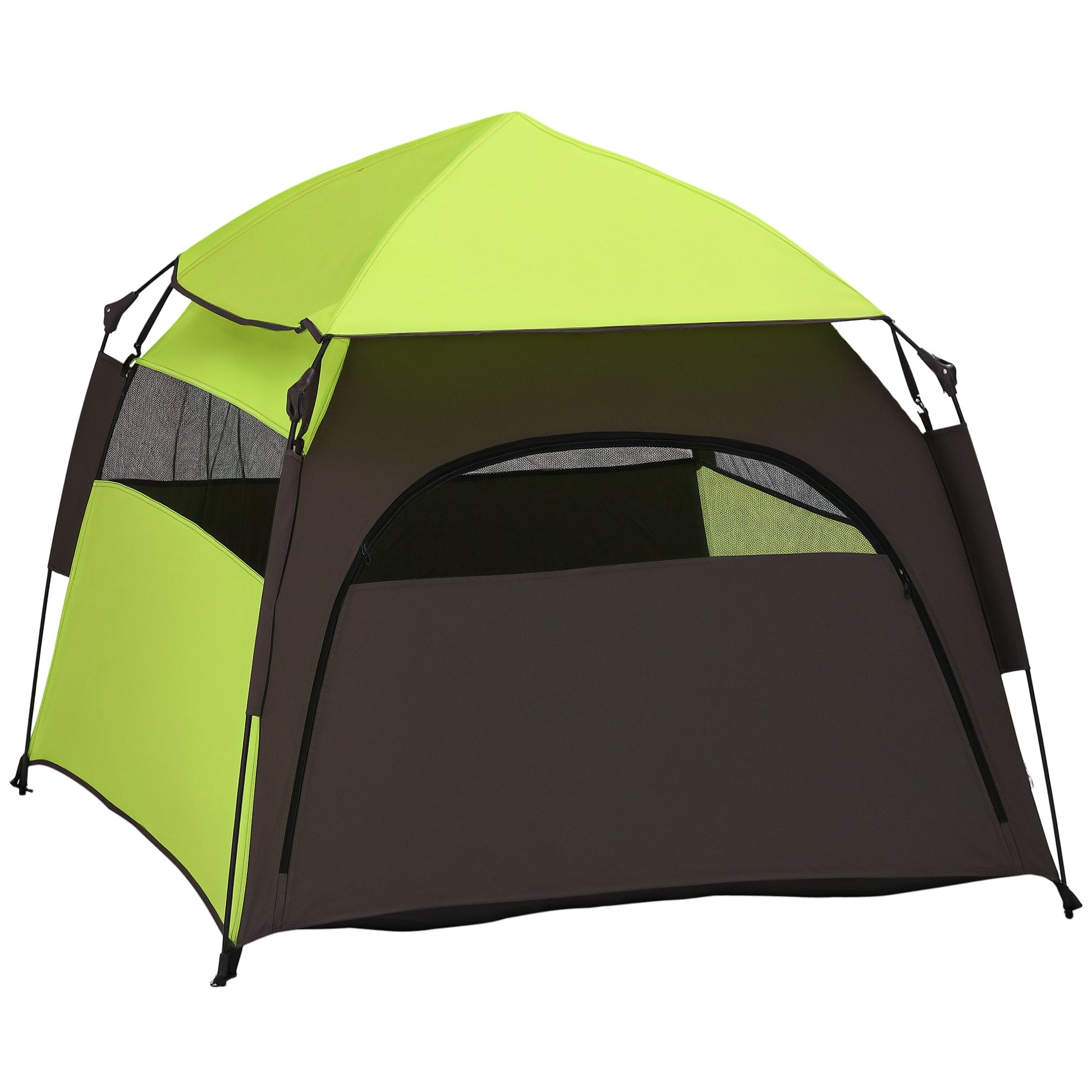 Foldable Dog Cat Tent, Portable Pet Playpen with Water-Resistant Oxford Cloth, Carry Bag, Exercise Tent for Extra Large Dog, Cat, Indoor Outdoor Use, Green