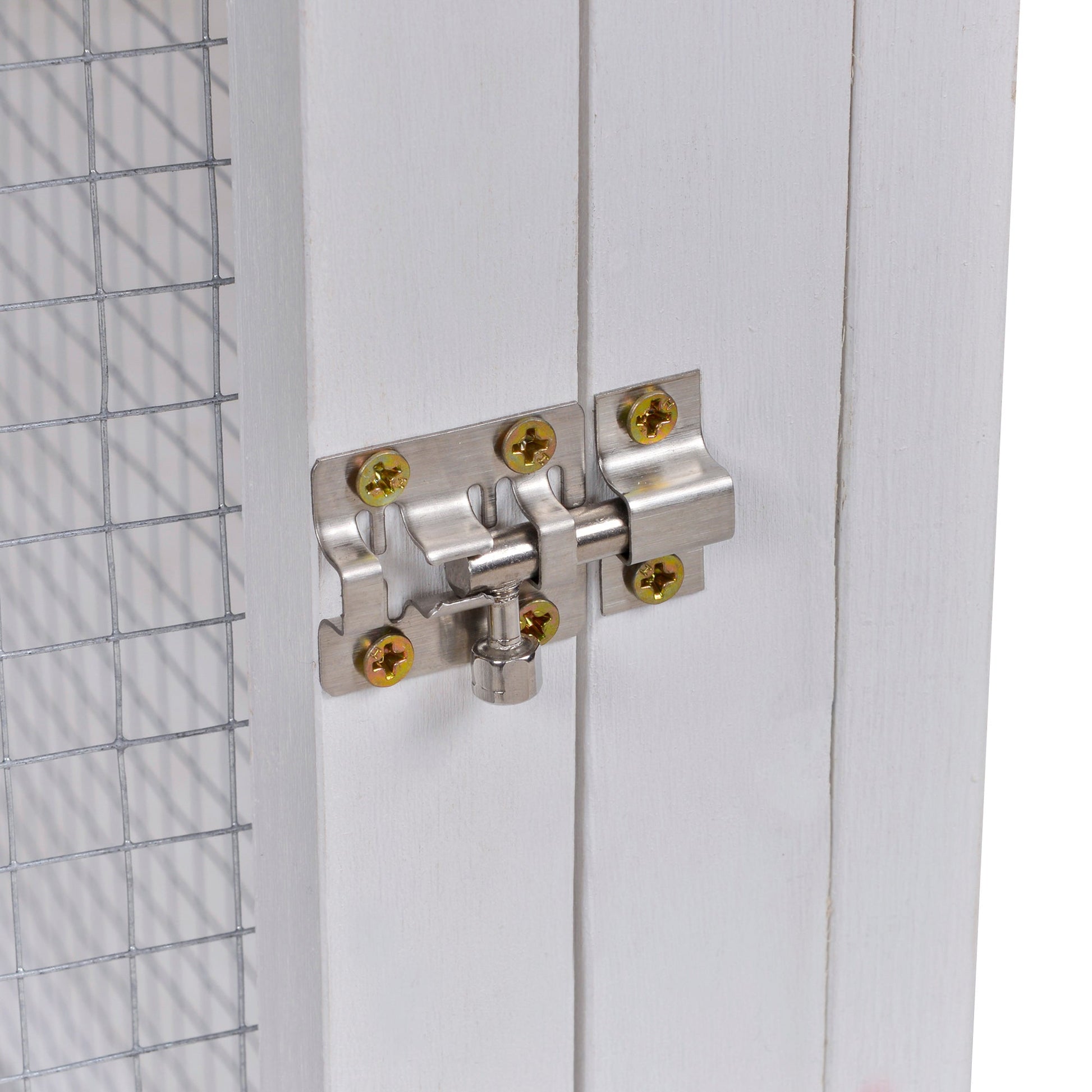 2 Tiers Rabbit Hutch and Run Wooden Guinea Pig Hutch Outdoor with Sliding Tray, Ramp, Water-resistant Roof, for 2-4 Rabbits, Grey