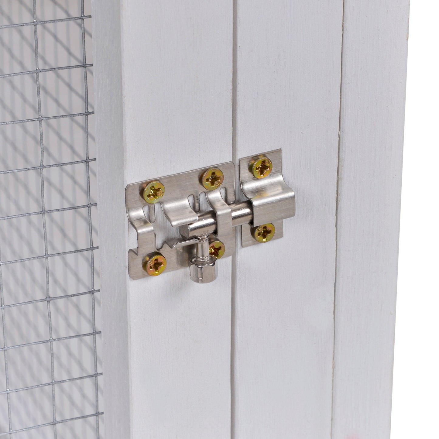 2 Tiers Rabbit Hutch and Run Wooden Guinea Pig Hutch Outdoor with Sliding Tray, Ramp, Water-resistant Roof, for 2-4 Rabbits, Grey