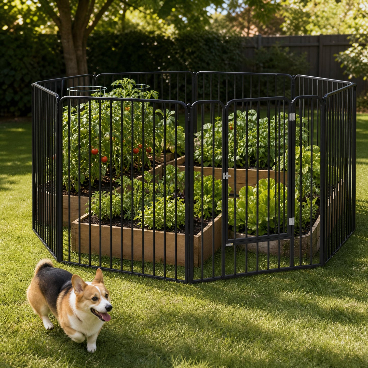 8 Panel 100cm Height Heavy Duty with Vertical Bars & Mountable Design