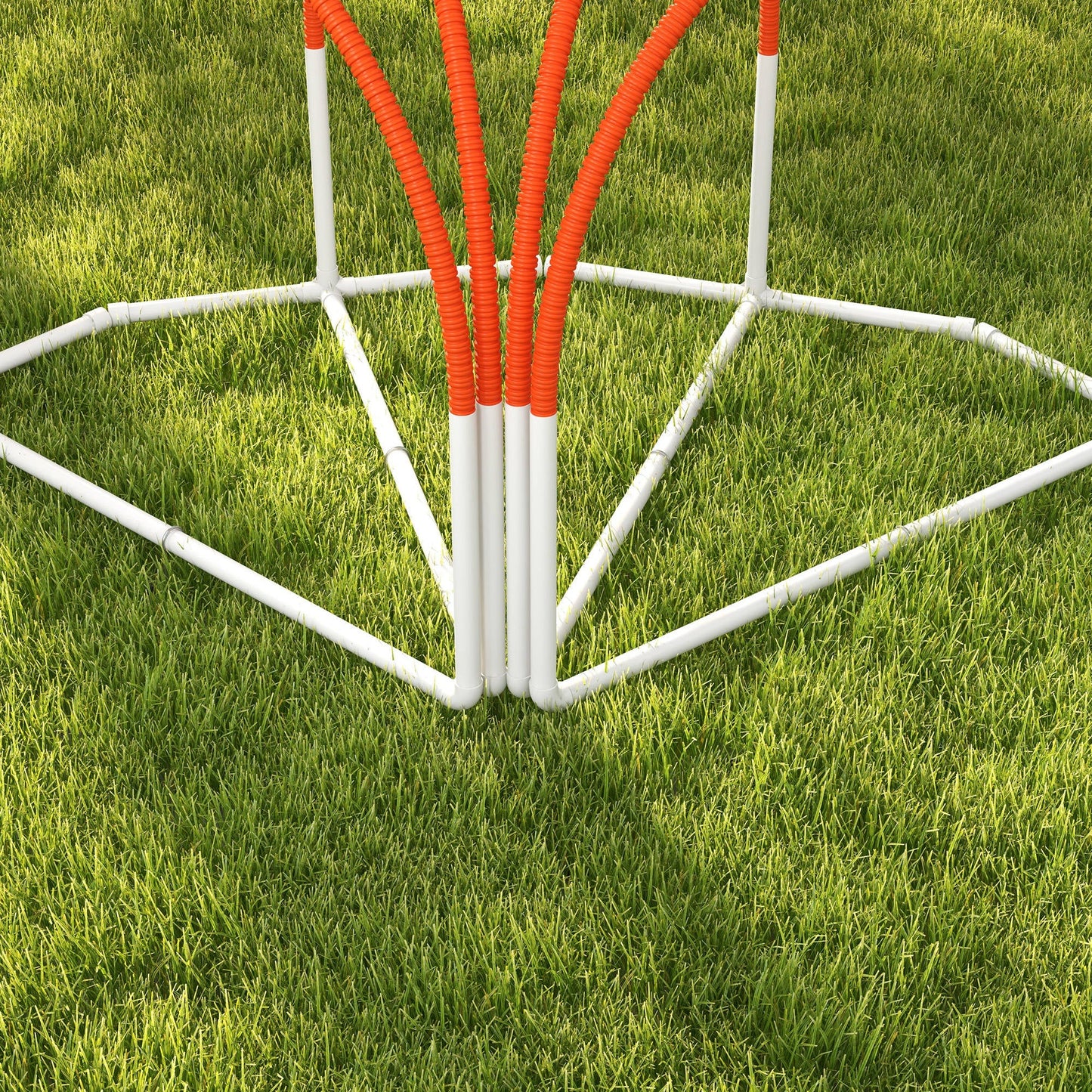 Dog Agility Equipment Set, Dog Agility Training Equipment for Dogs with Oxford Carry Bag, 4 PCS Weave Poles, Dog Obstacle Course, Pet Outdoor Games, Orange