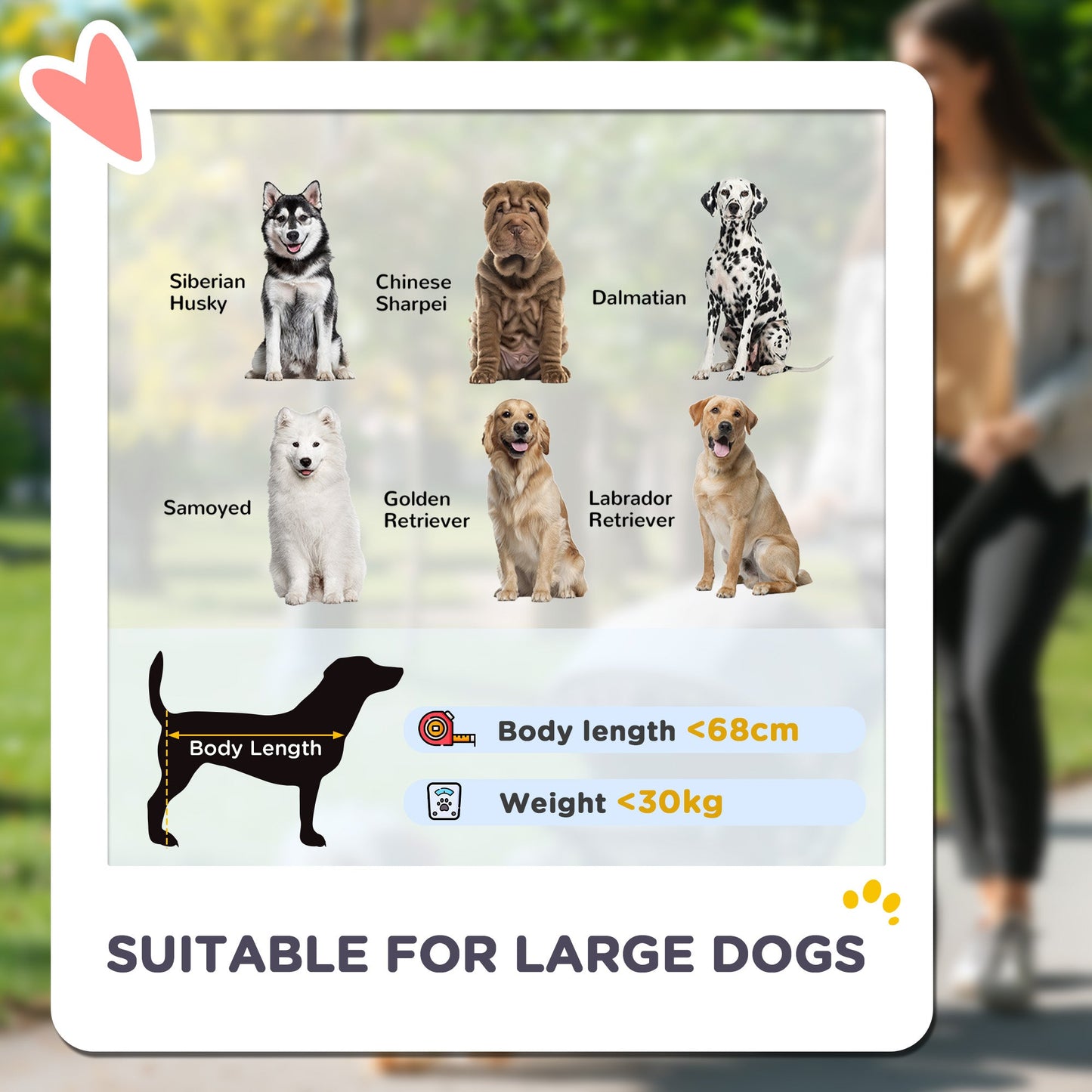 Dog Stroller, Easy Folding Pet Stroller for Large Dogs, Puppy Pram Pet Pushchair with 4 Big Wheels, Shock-Absorbing Frame, Safety Leashes, Brakes, Dark Grey