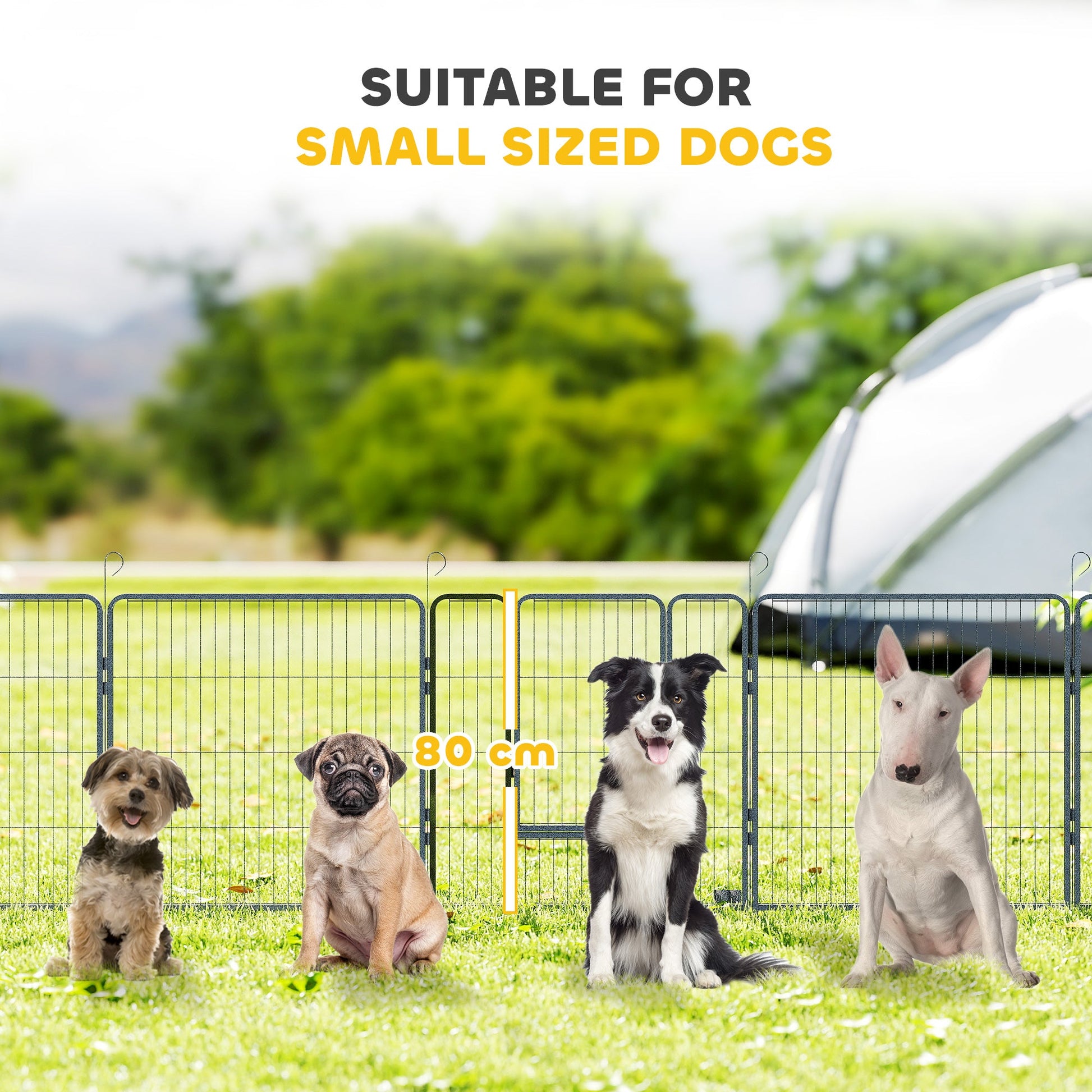 Dog Pen 16 Panels Puppy Pen Heavy Duty Pet Playpen for Indoor Outdoor for Dogs, Rabbits, Ducks 80cm High