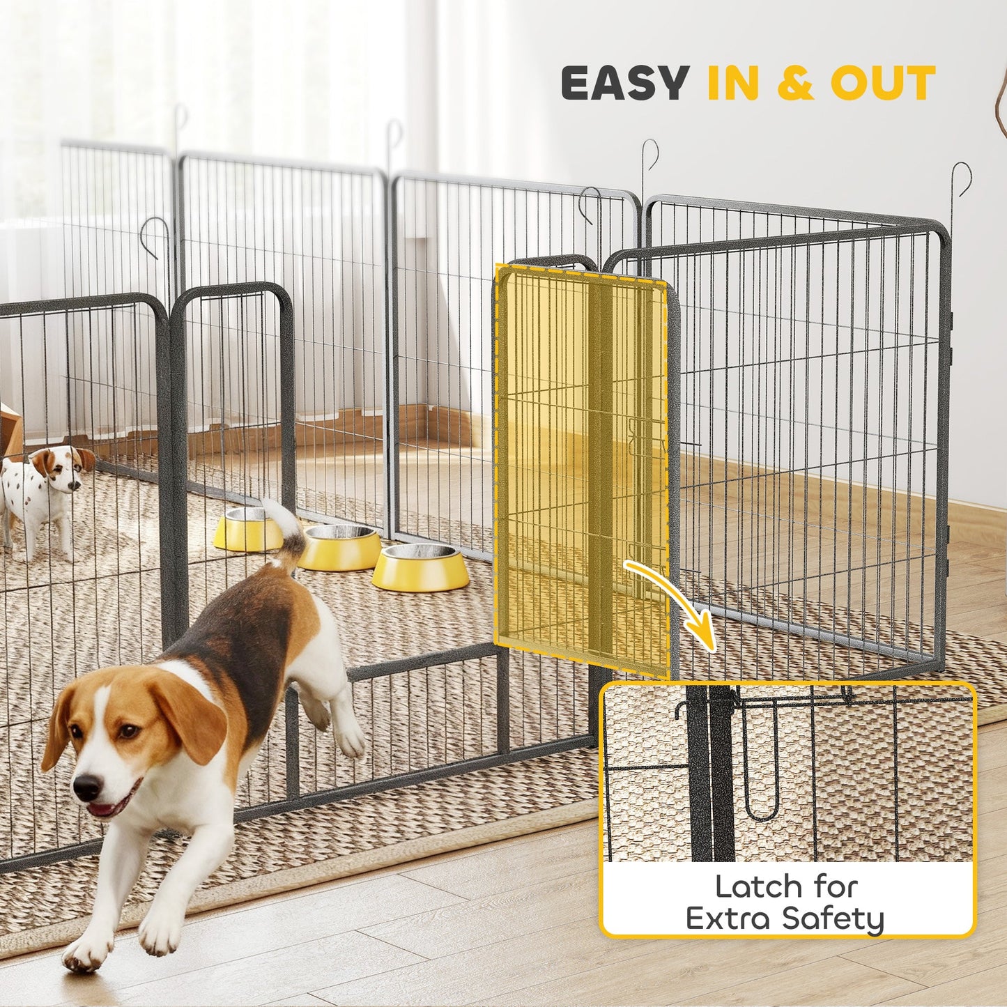 Dog Pen 16 Panels Puppy Pen Heavy Duty Pet Playpen for Indoor Outdoor for Dogs, Rabbits, Ducks 80cm High