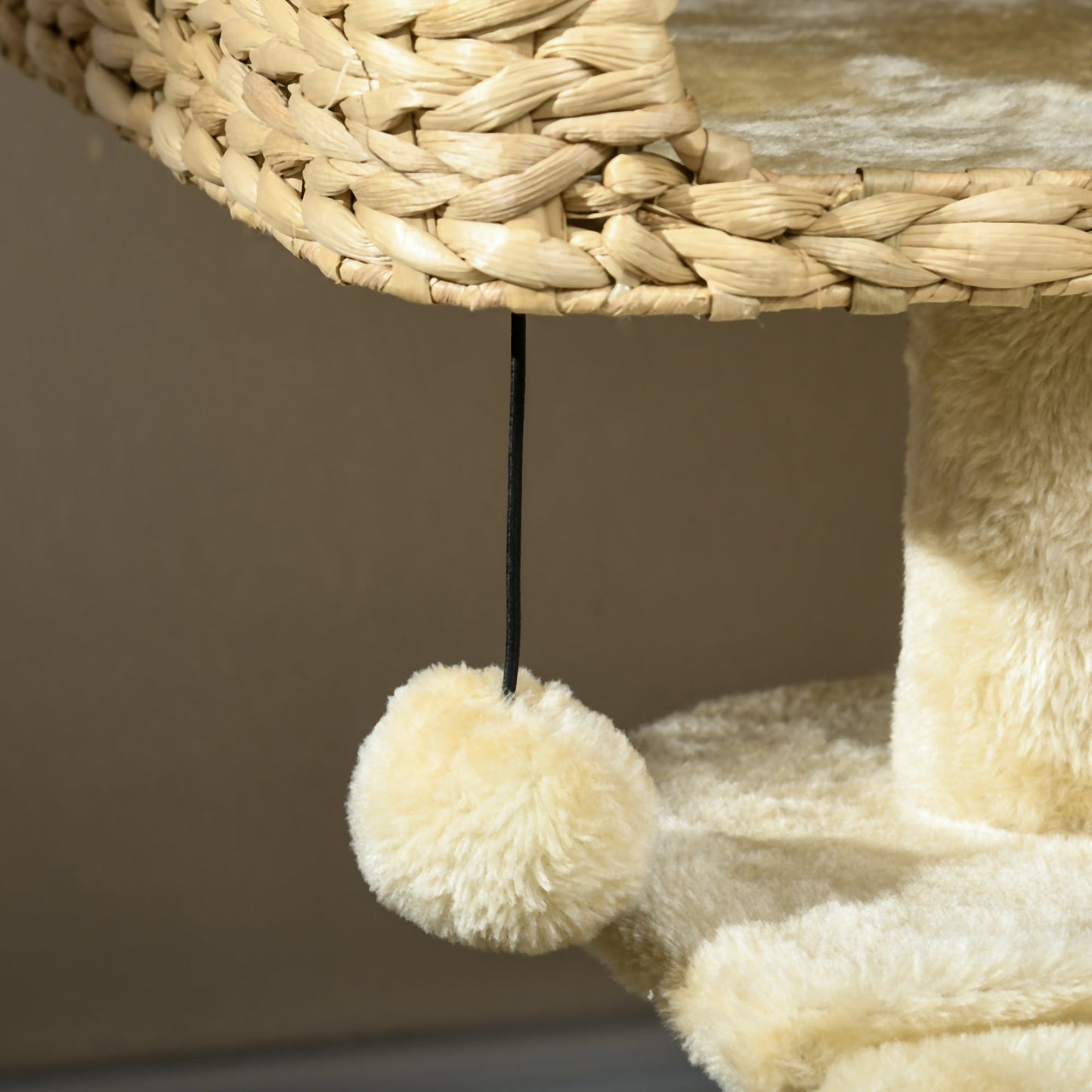 95cm Cat Tree for Indoor Cats, Cat Tower with Scratching Posts, Ramp, Condo, Toy Balls, Platform, Bed, Ramp - Beige