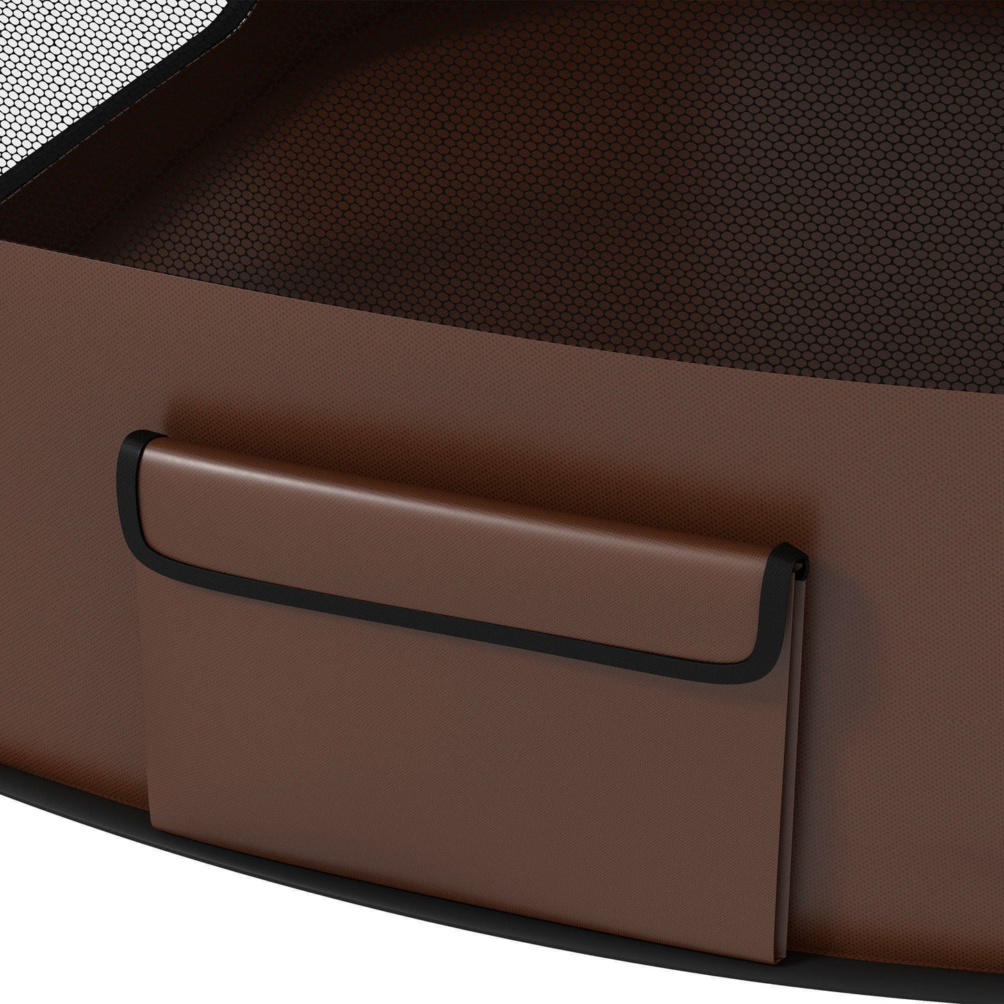 Dog Pen, Pet Playpen, Portable Foldable Dog Cat Playpen Soft Pet Cage with Storage Bag for Puppies, Rabbits, Kittens, Guinea Pigs, 114 x 89 x 59cm - Brown