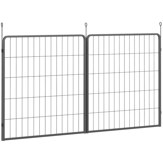 Dog Pen, 2 Panel Puppy Pen, Portable, Detachable, For Medium Dogs, 60cm Tall, Black