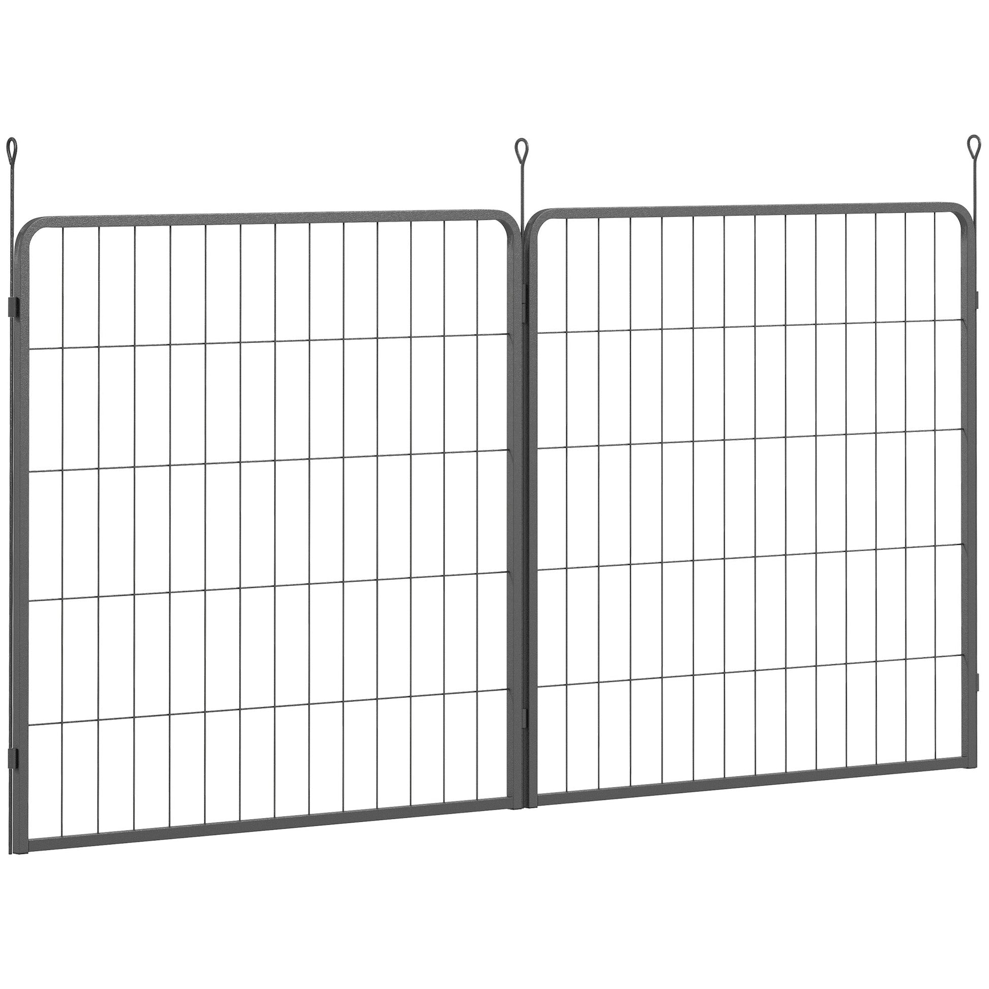 Dog Pen, 2 Panel Puppy Pen, Portable, Detachable, For Medium Dogs, 60cm Tall, Black