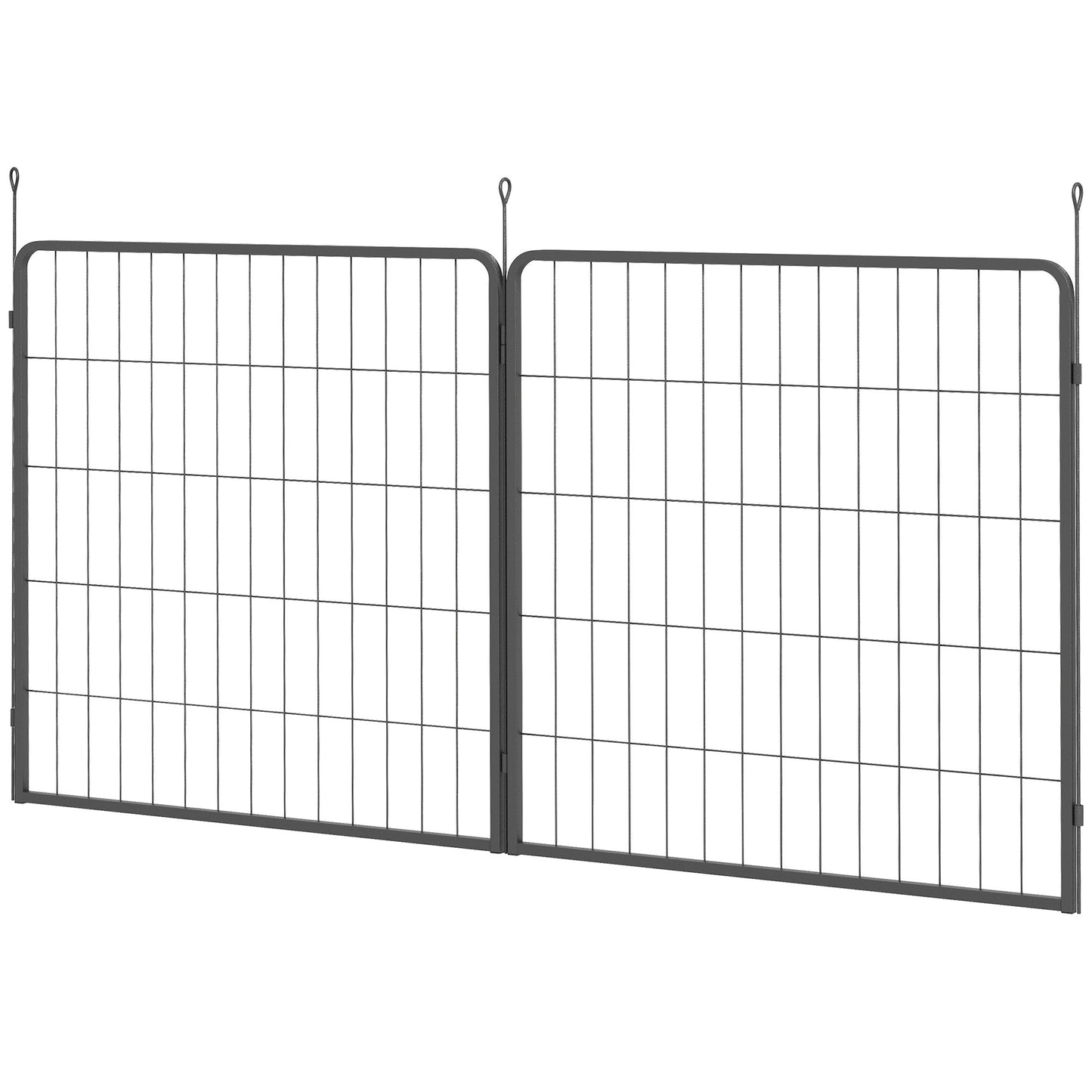 Dog Pen, 2 Panel Puppy Pen, Portable, Detachable, For Medium Dogs, 60cm Tall, Black