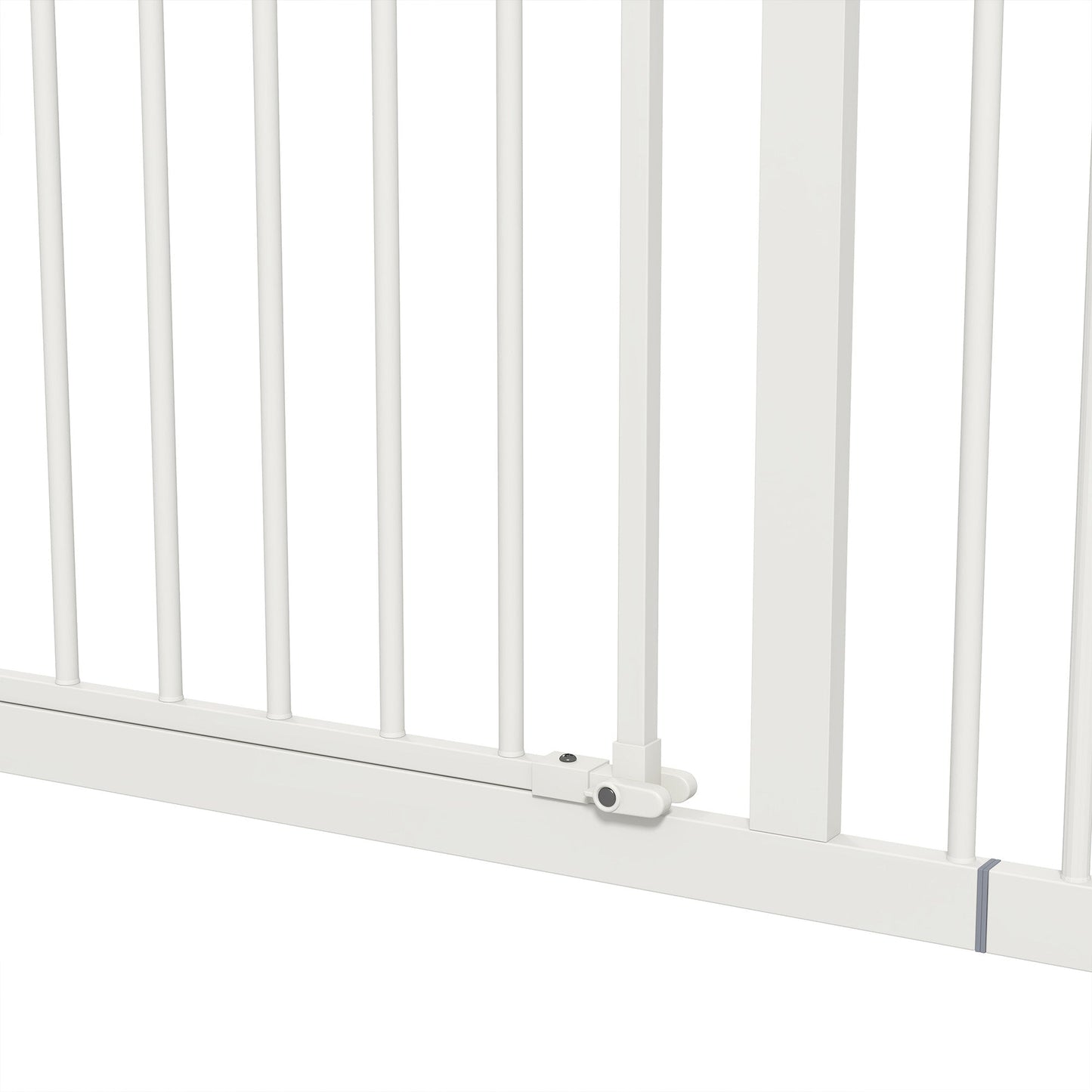 Dog Gate Stair Gate Pressure Fit Pets Barrier Auto Close for Doorway Hallway, 74-94cm Wide Adjustable, White
