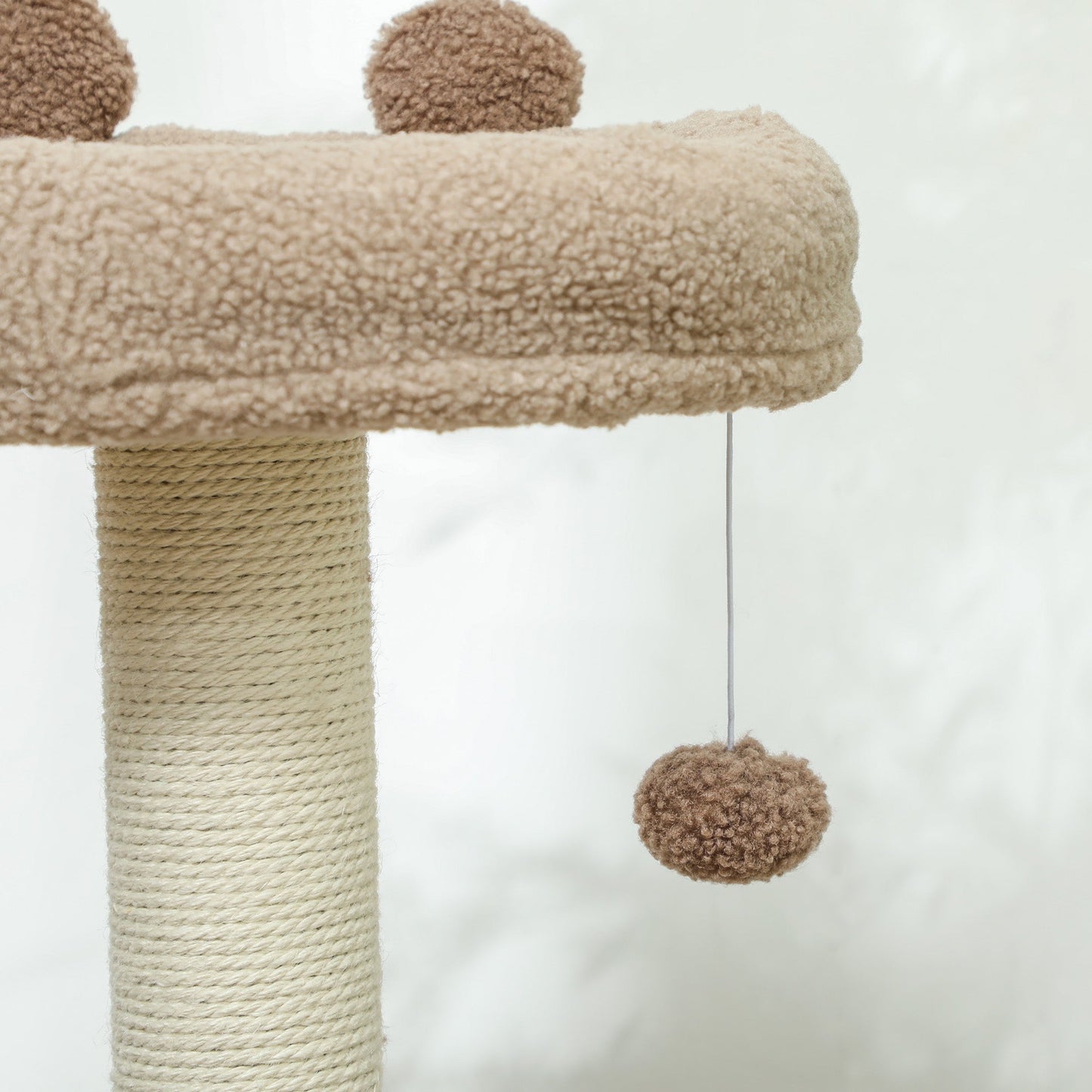 Cat Tree for Indoor Cats, 88cm Cat Tower with Sisal Scratching Post, Hanging Ball, Large Cat Perch, Stairs, Cat Activity Centre for Kitten, Brown