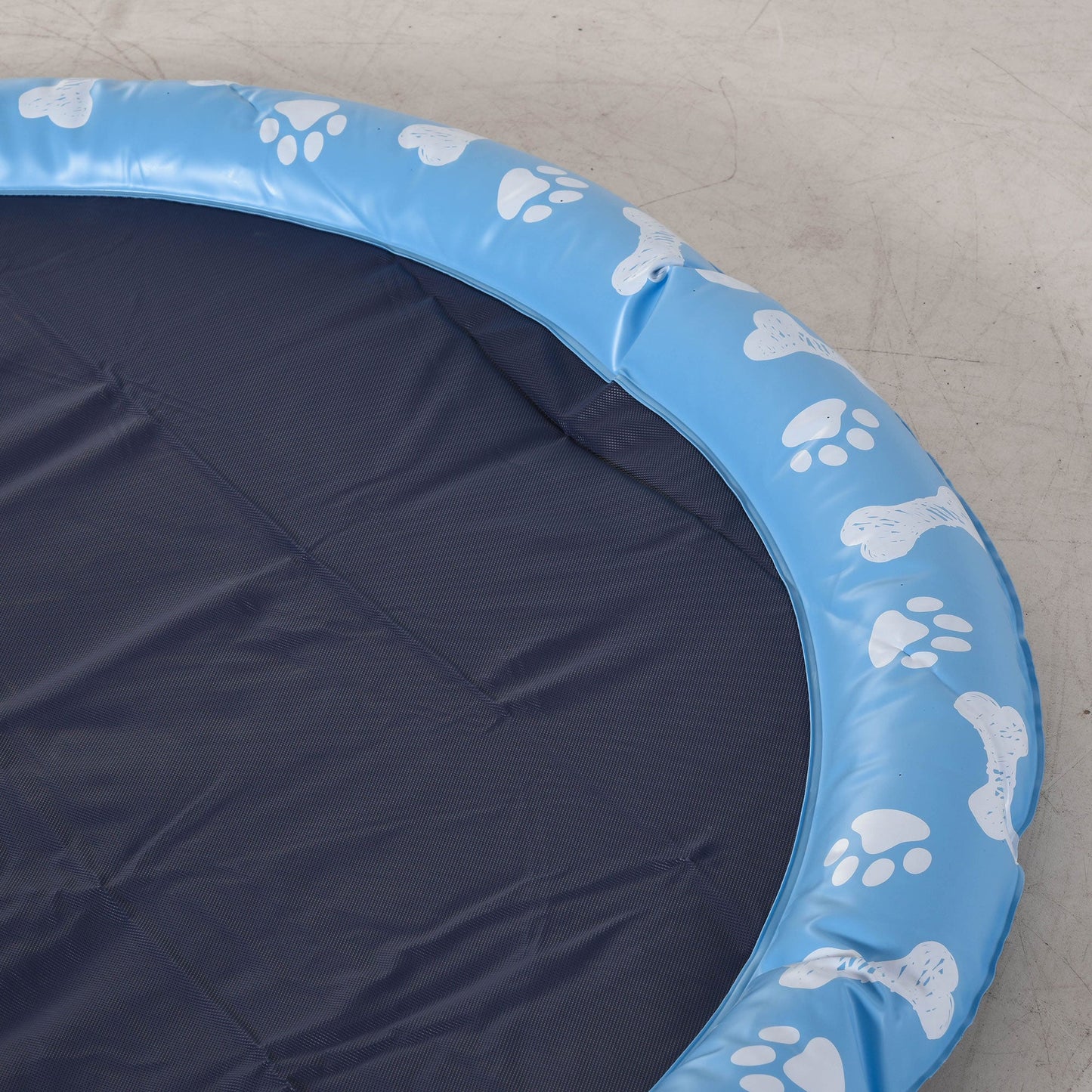 Dog Splash Pad, Pet Sprinkler Mat, Non-Slip Dog Paddling Pool, Foldable Outdoor Sprinkler and Splash Mat Water Play for Garden, Patio, Summer Fun, 170 cm