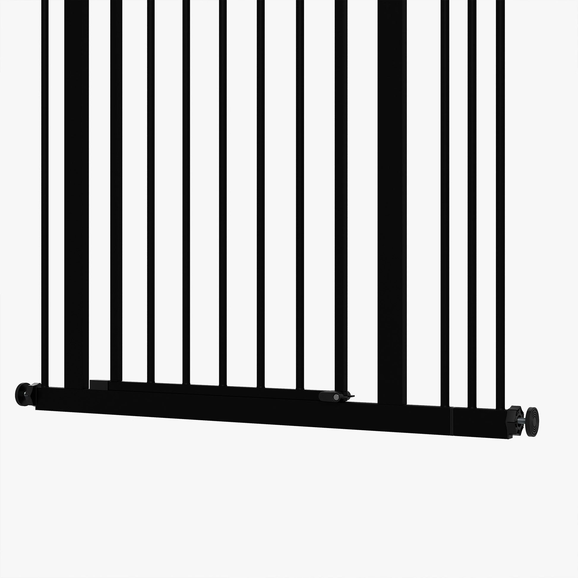 Pressure Fit Dog Stair Gate No Drilling Safety Gate Auto Close for Doorways, Hallways, 74-87cm Adjustable, 78cm Tall, Black