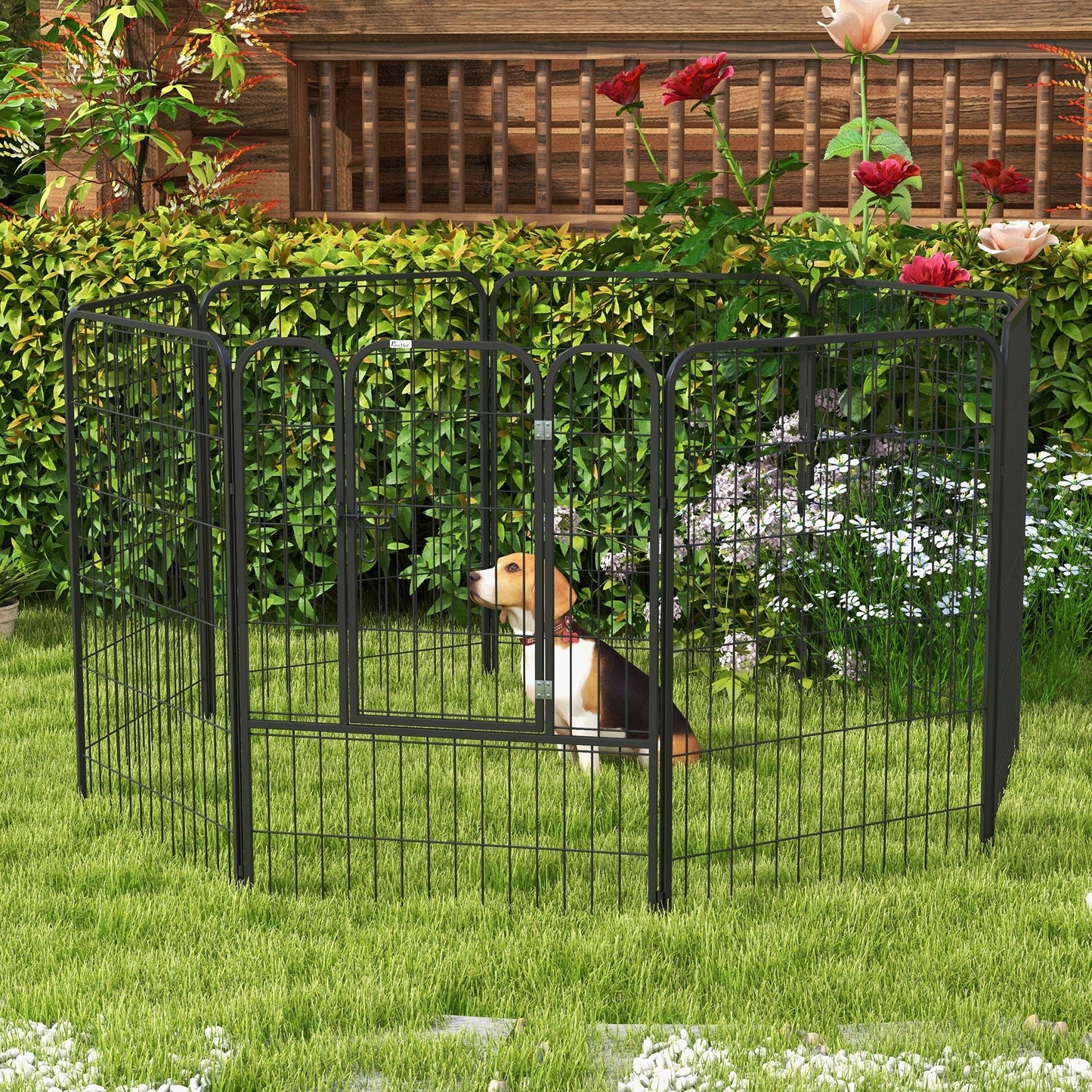 Dog Pen 8 Panels Puppy Pen Heavy Duty Pet Playpen for Indoor Outdoor for Dogs, Rabbits, Ducks 100cm High